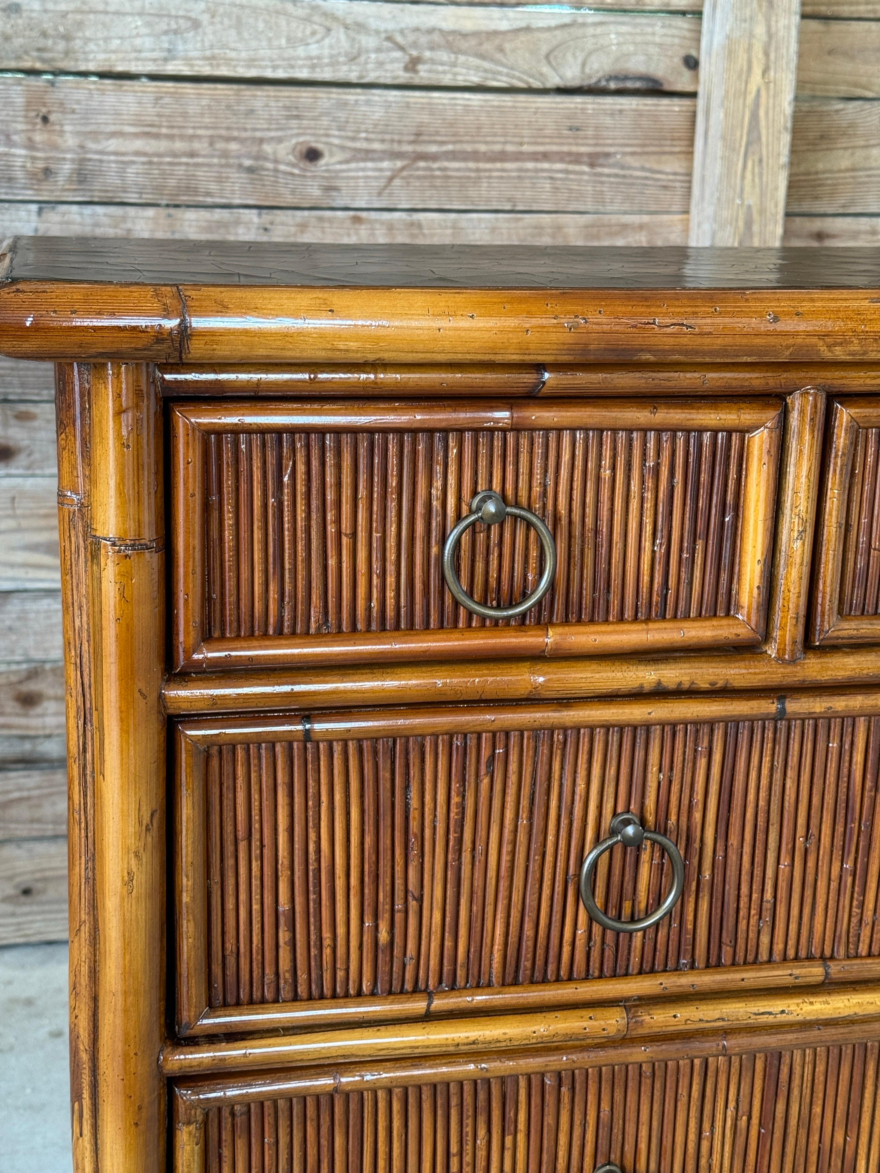 Late 20th Century British Colonial Rattan and Black Lacquered Chest by Milling R 3