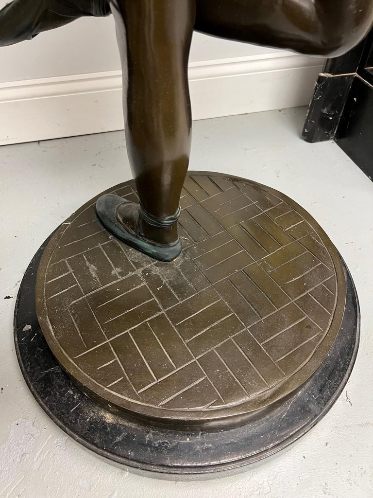 Late 20th Century Bronze Ballerina of a Young Girl on a Marble Base For ...
