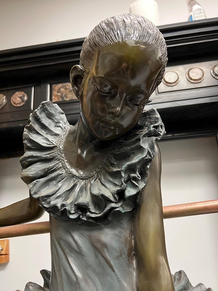 Late 20th Century Bronze Ballerina of a Young Girl on a Marble Base For ...