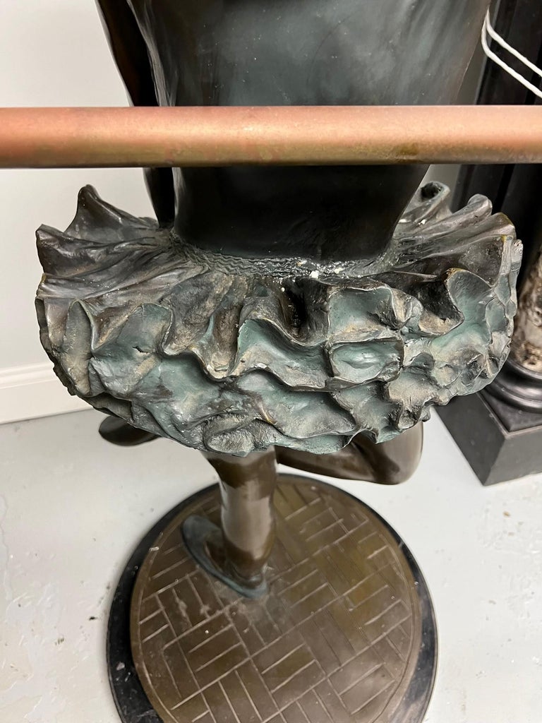 Late 20th Century Bronze Ballerina of a Young Girl on a Marble Base For ...
