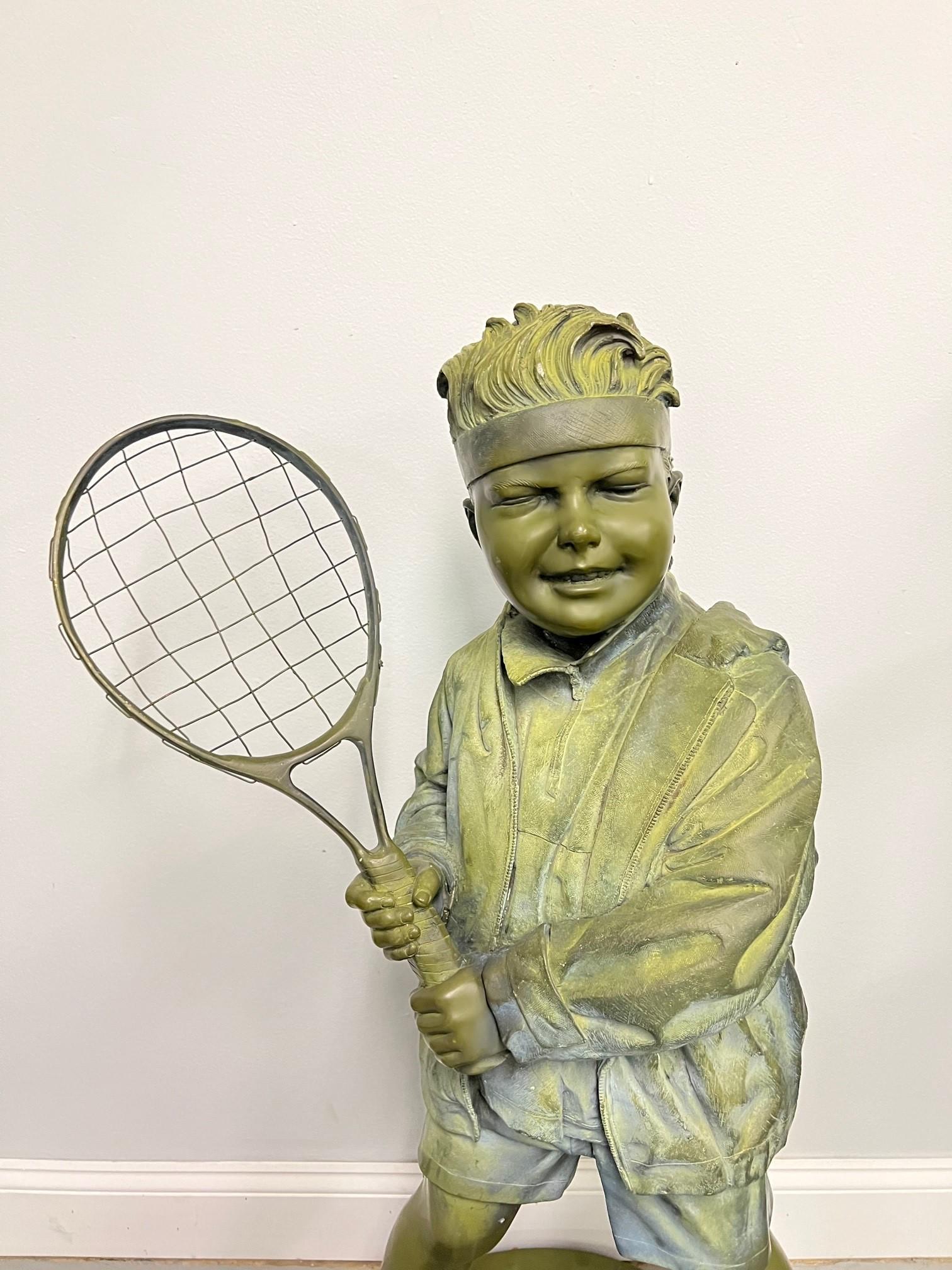 tennis statue