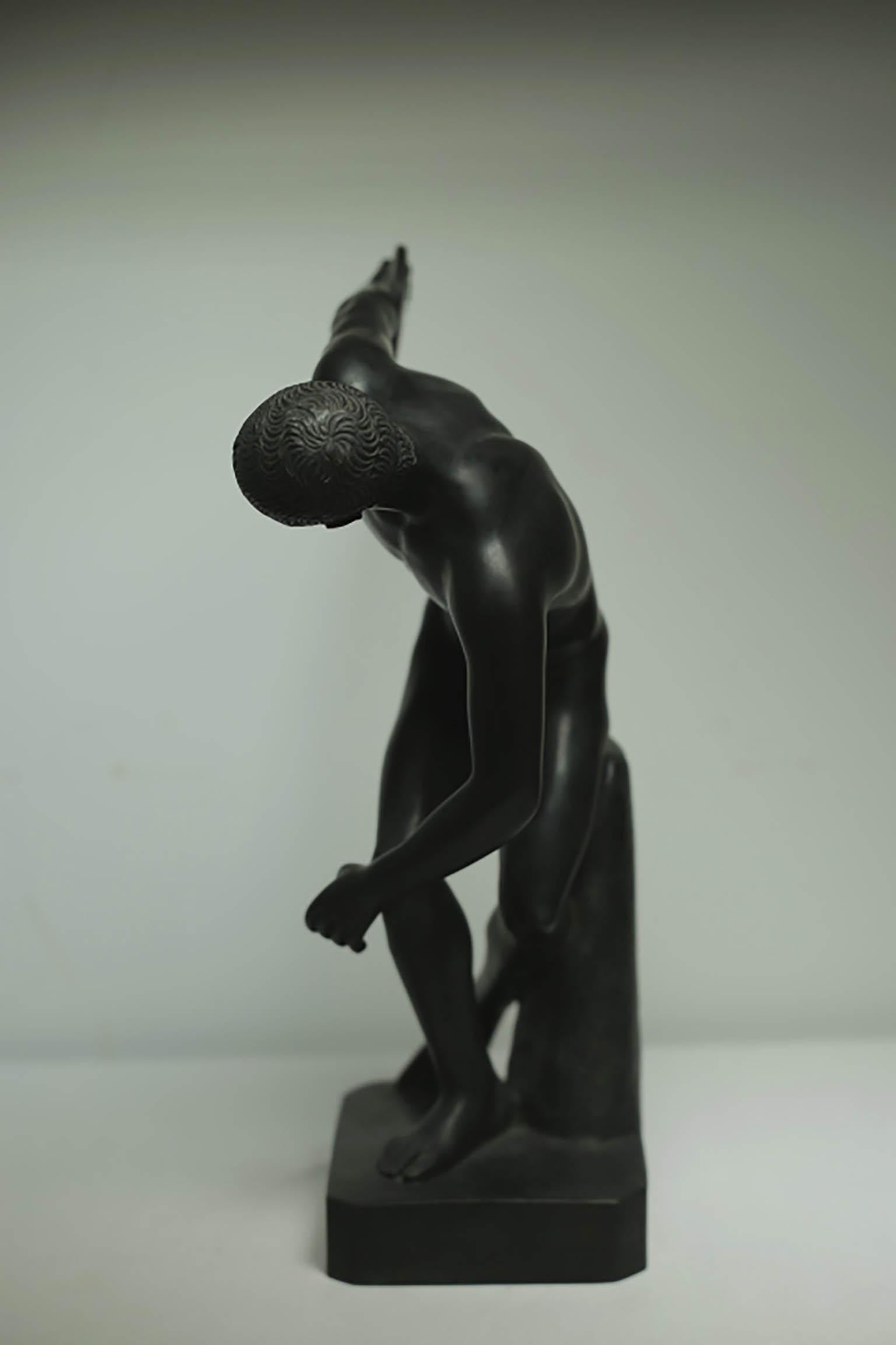 This is an Italian bronze lost-wax casting replica of Myron's 