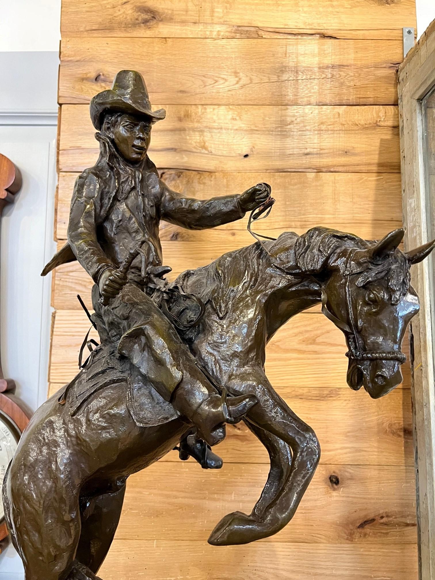 cowboy rearing horse