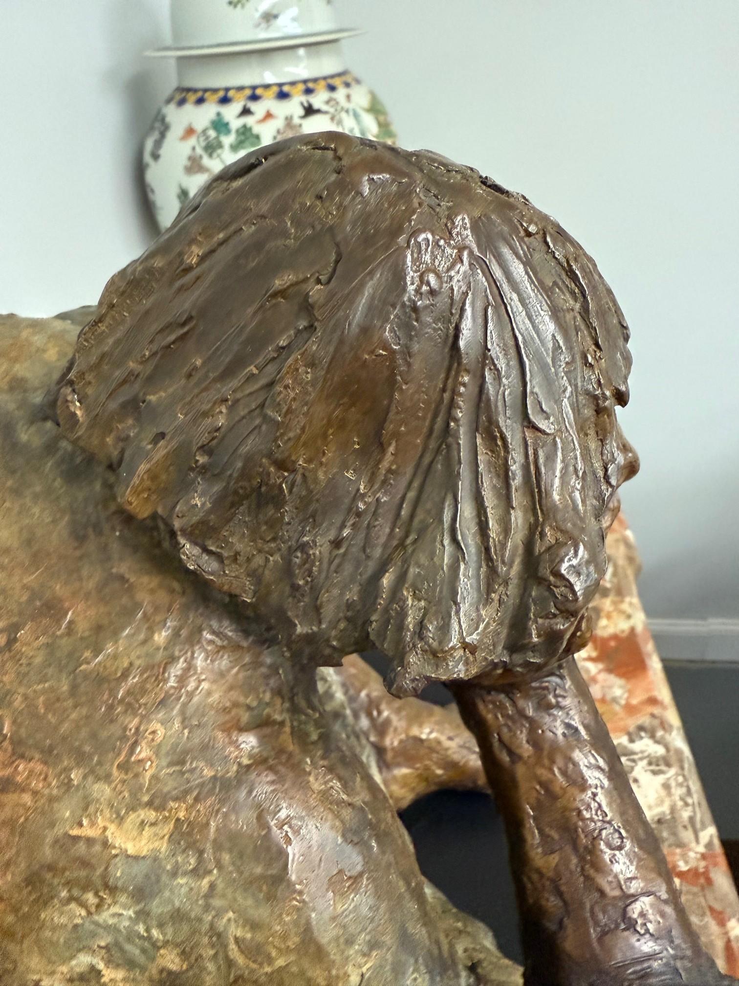 Late 20th Century Bronze Sculpture, Navajo Woman Signed Shirley Smith 1989 3/10 For Sale 6