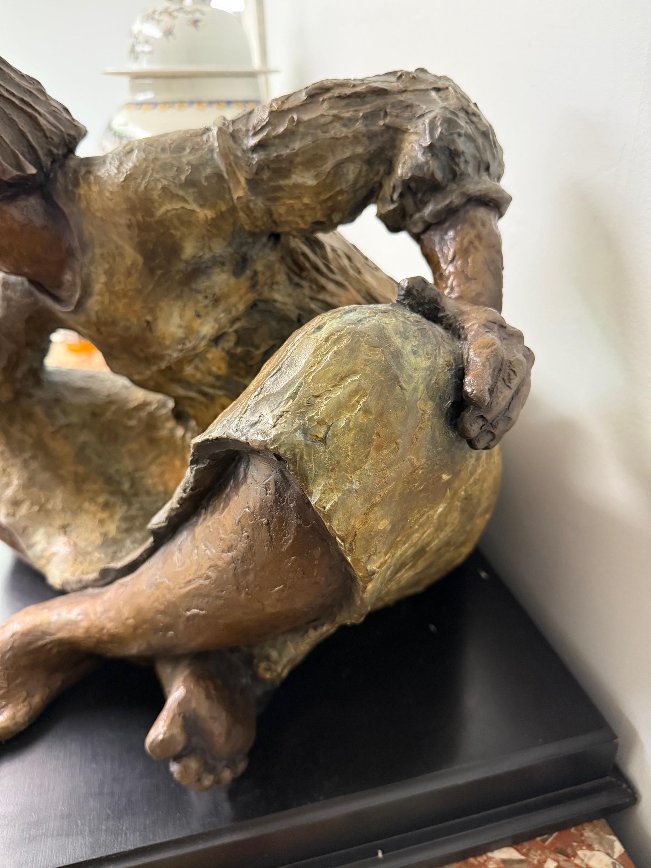 Late 20th Century Bronze Sculpture, Navajo Woman Signed Shirley Smith 1989 3/10 For Sale 8