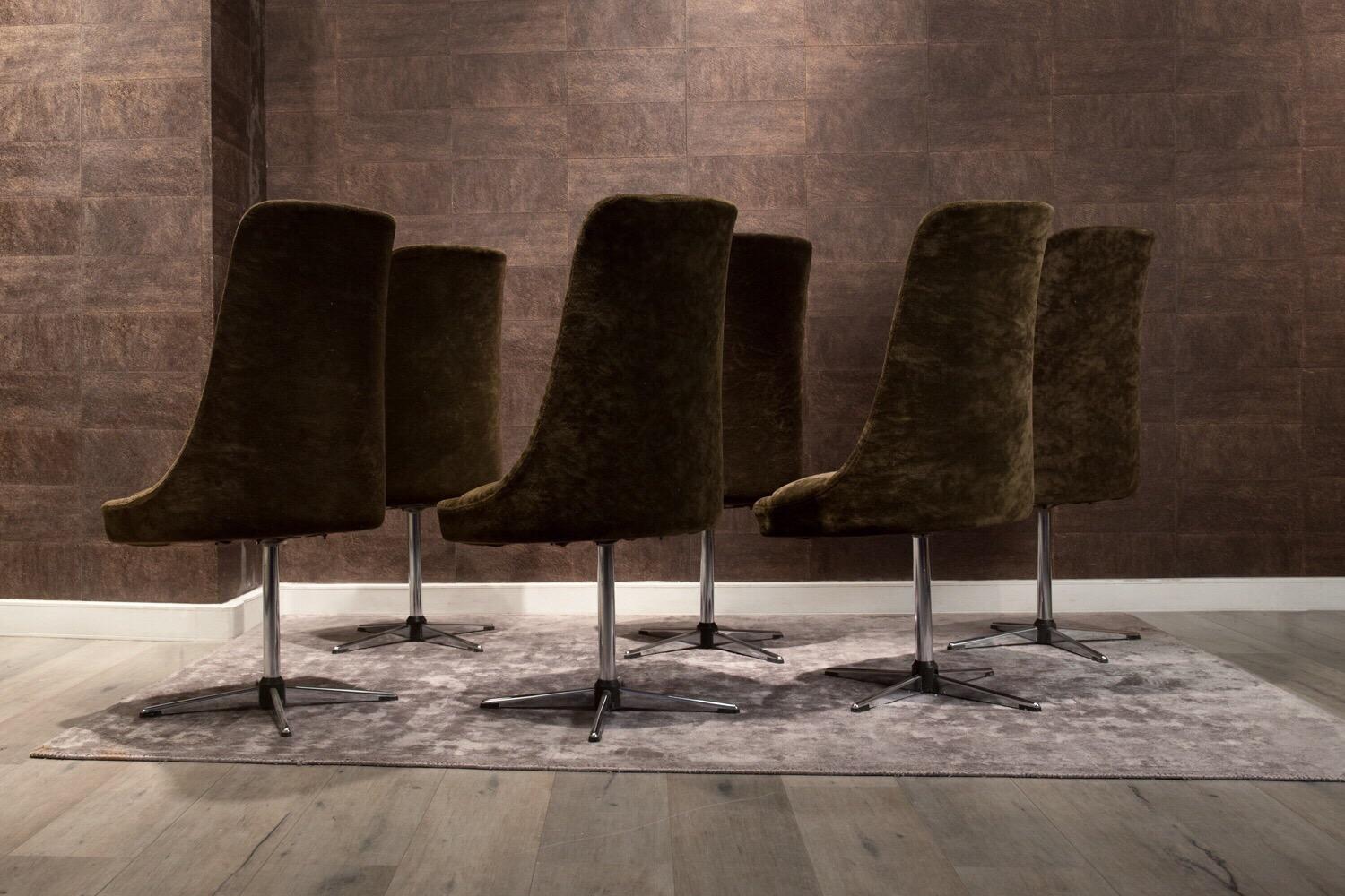 Italienische drehbare Stühle im Rinaldi-Stil von Gastone 1