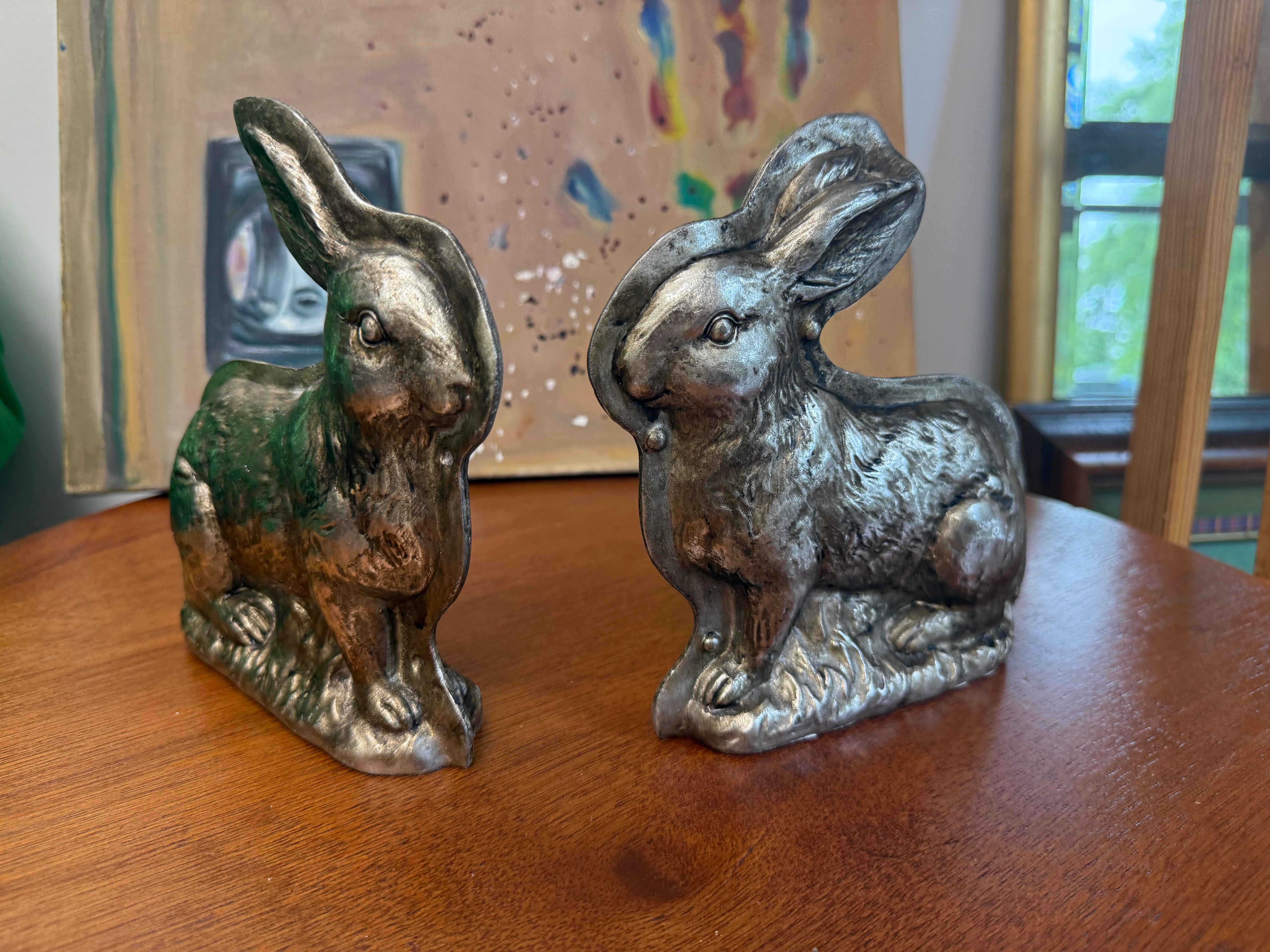 Rustic Late 20th Century Bunny Rabbit Decor - A Pair For Sale