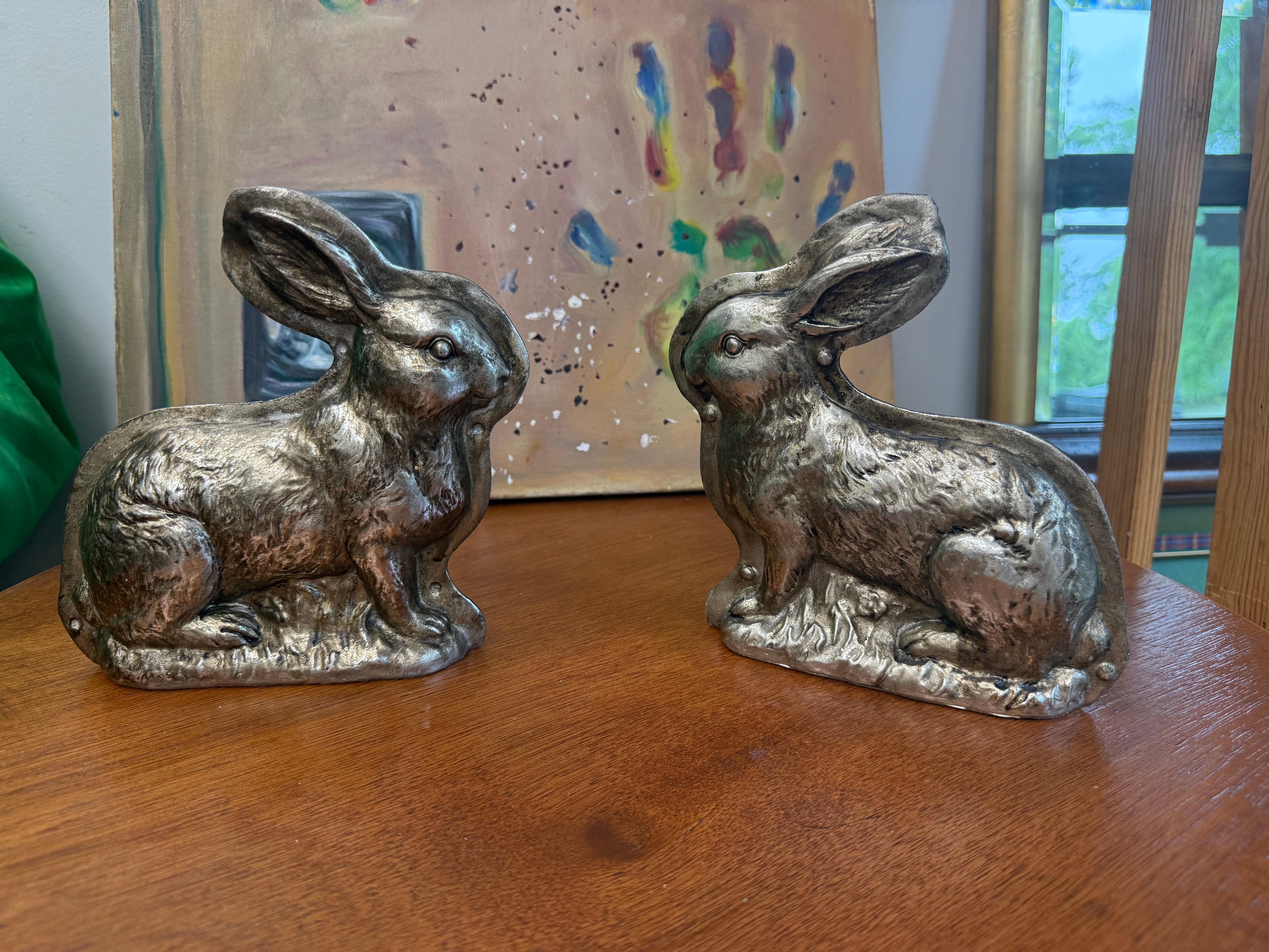 Resin Late 20th Century Bunny Rabbit Decor - A Pair For Sale