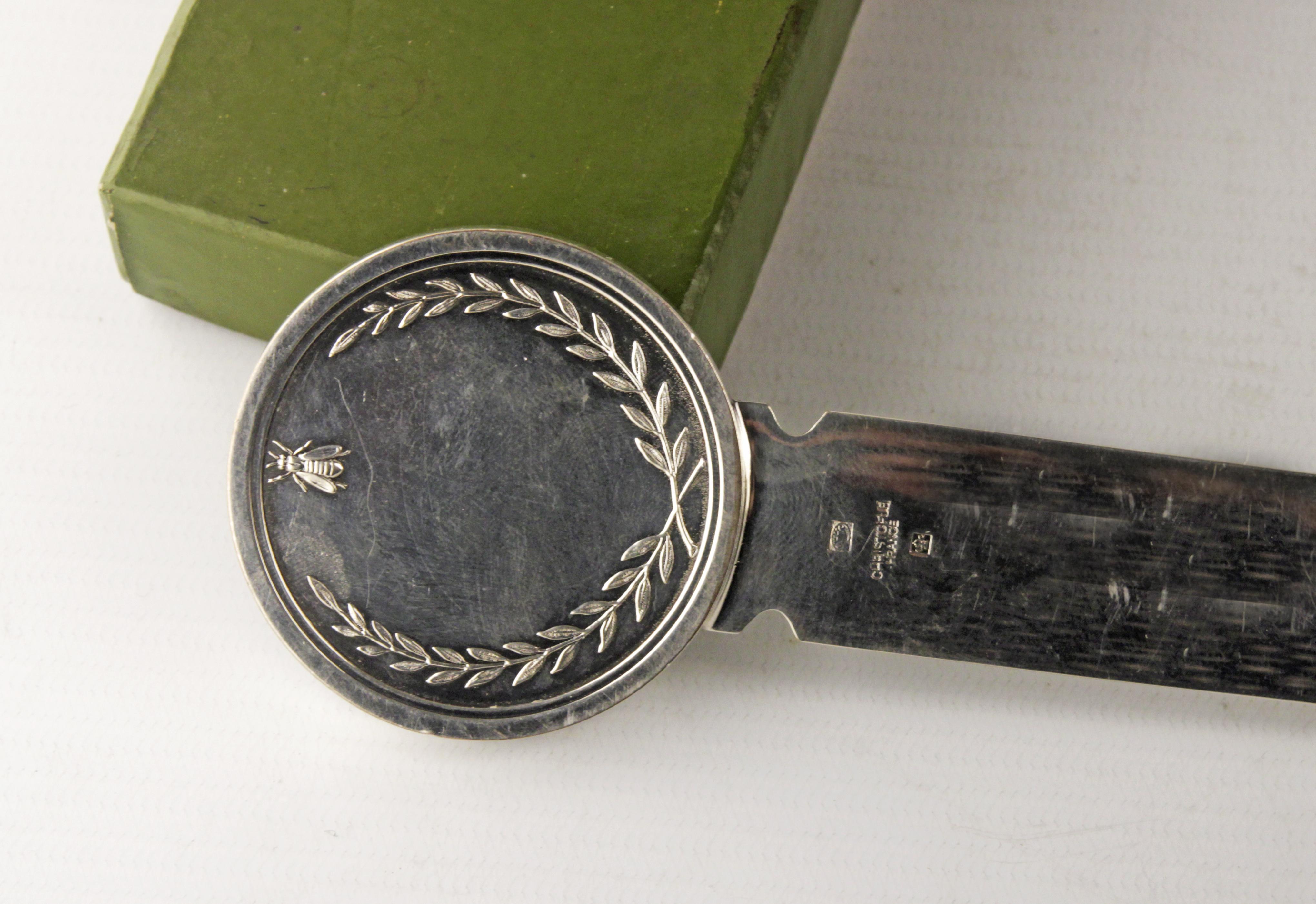 Late 20th Century/C. 1970 Silvered Napoleon Empereur Letter Opener by Christofle For Sale 3