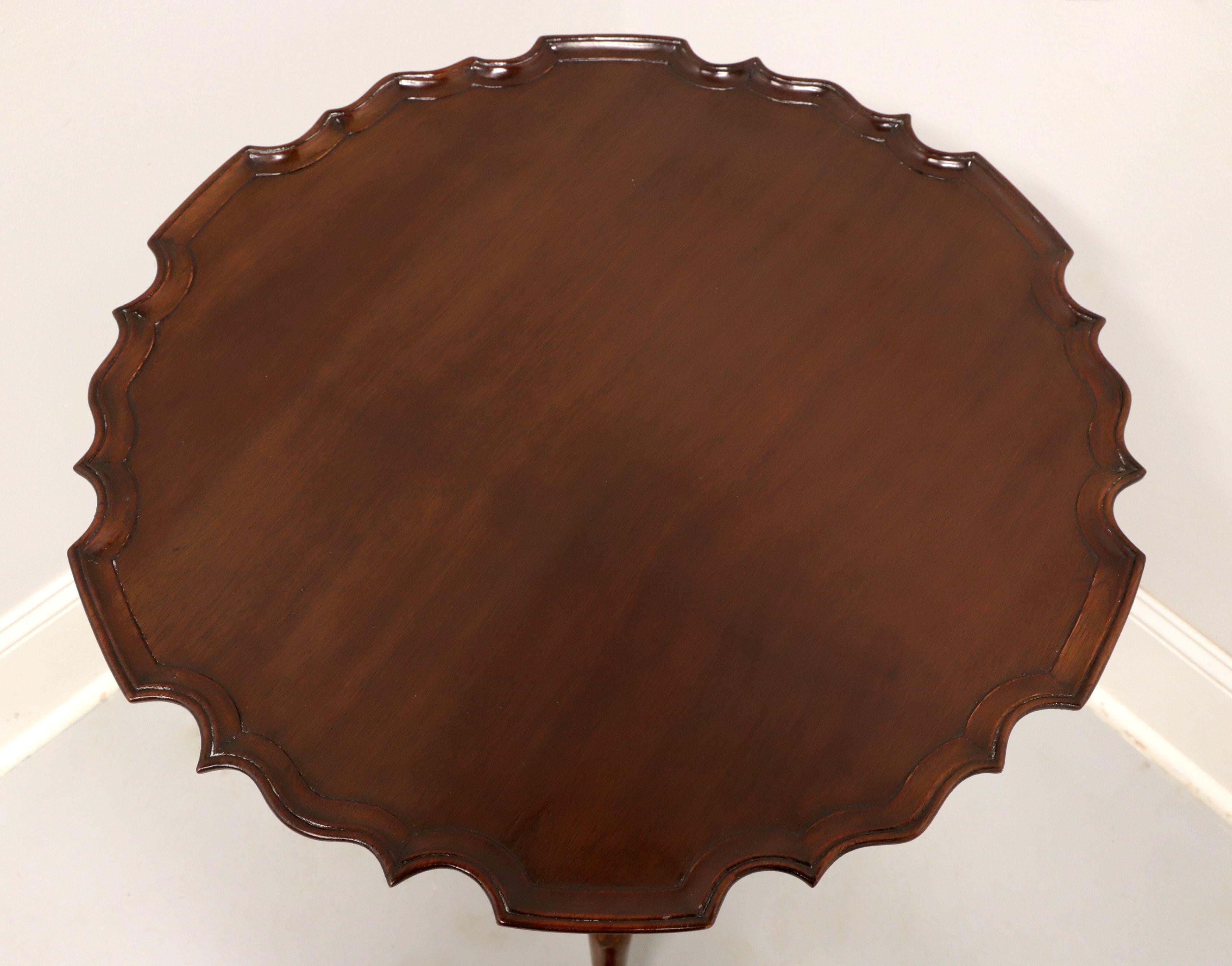 Late 20th Century Carved Mahogany Chippendale Tilt-Top Pie Crust Table 2