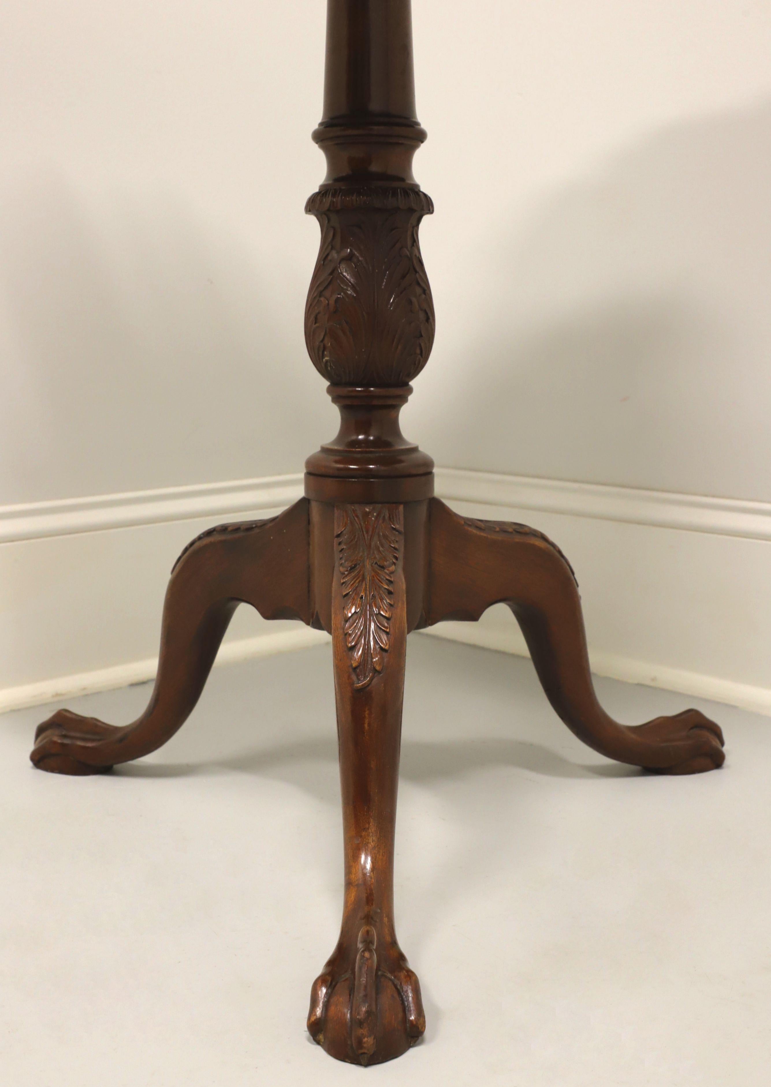 Late 20th Century Carved Mahogany Chippendale Tilt-Top Pie Crust Table 3