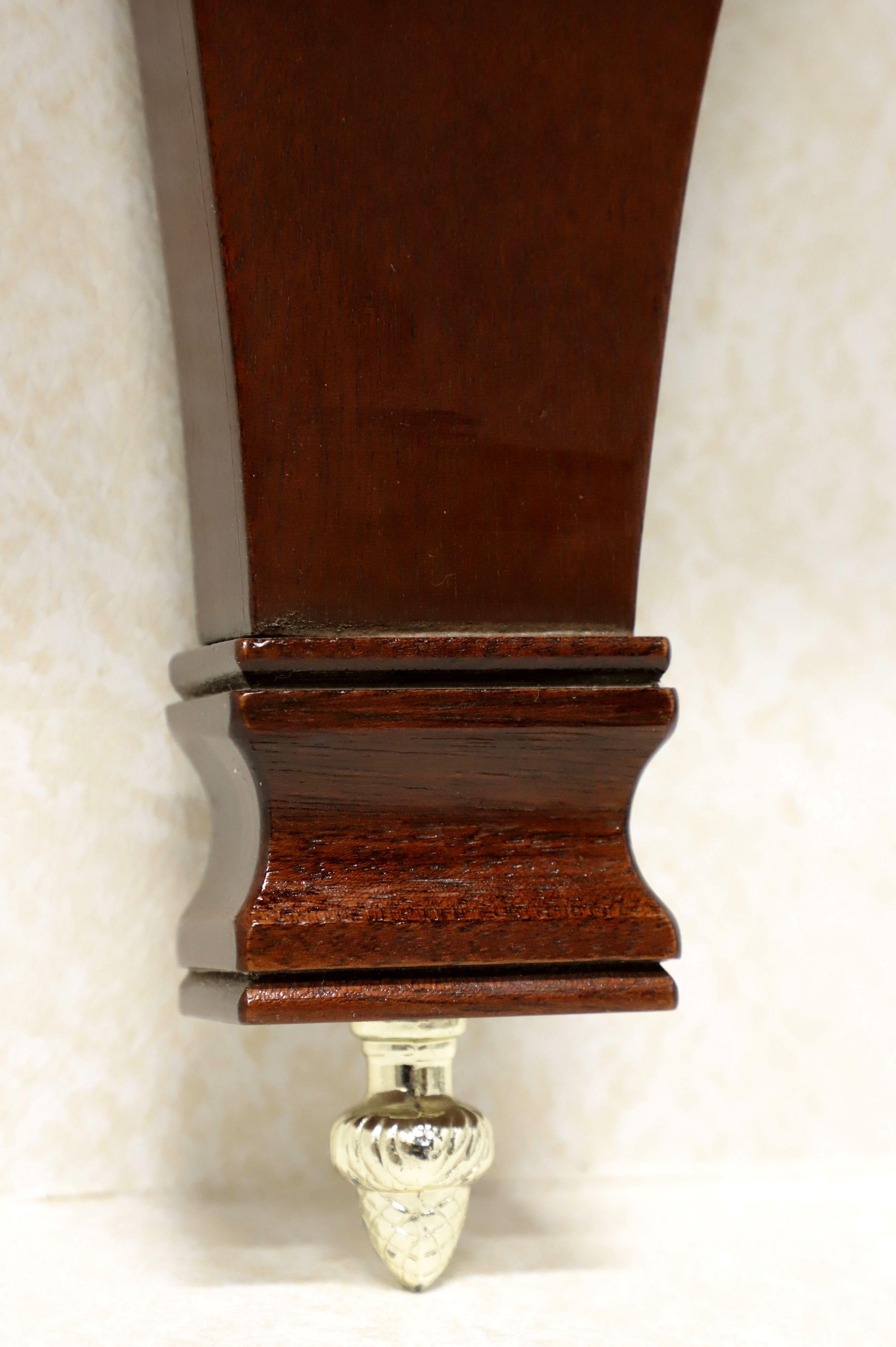 Late 20th Century Carved Mahogany Chippendale Wall Bracket Shelf w/ Brass Finial For Sale 2