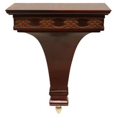 Used Late 20th Century Carved Mahogany Chippendale Wall Bracket Shelf w/ Brass Finial