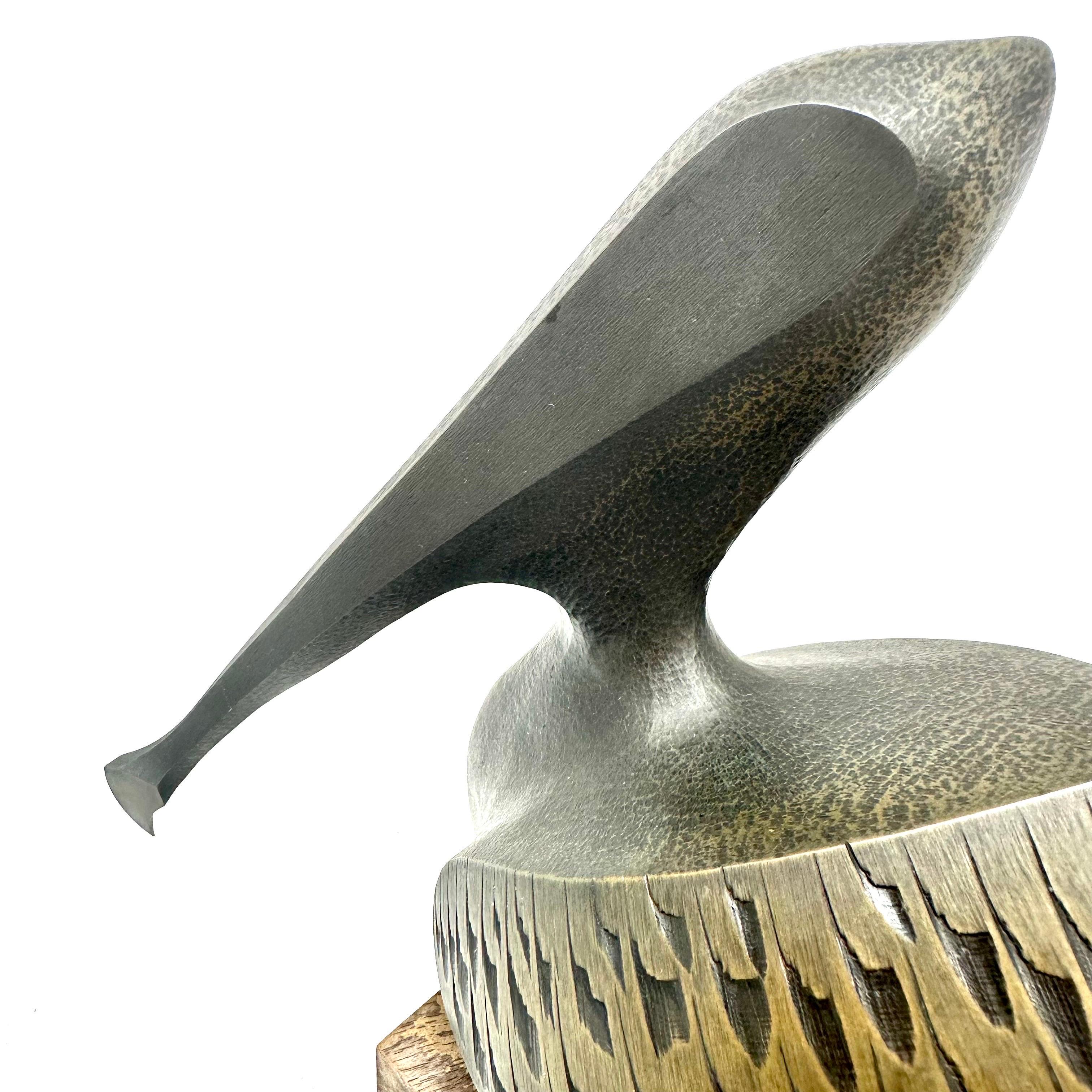 Late 20th Century Cast Bronze Pelican Sculpture by Douglas Purdy 9
