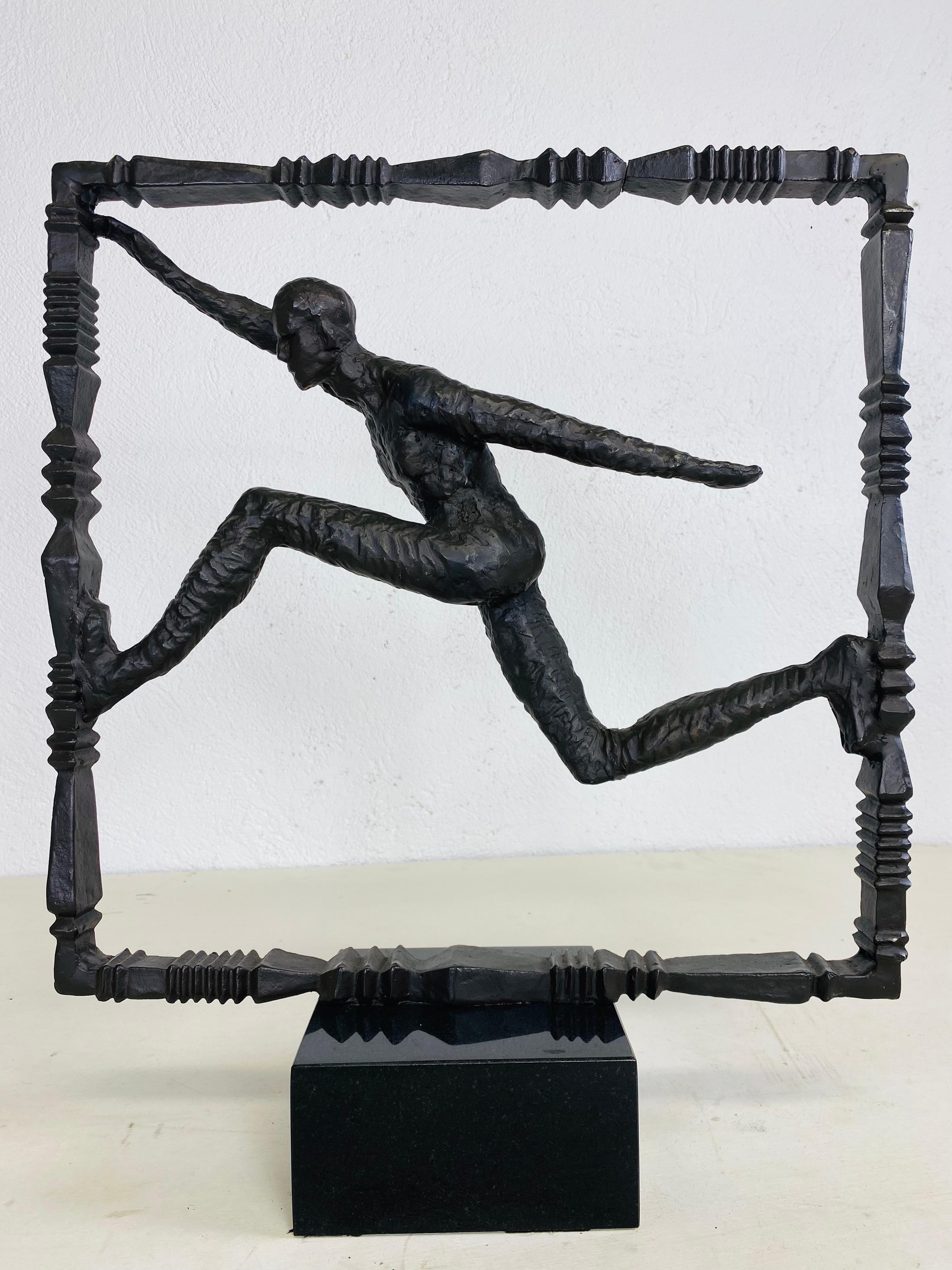 Welded Late 20th Century Cast Iron Modernist, Figural Sculpture For Sale