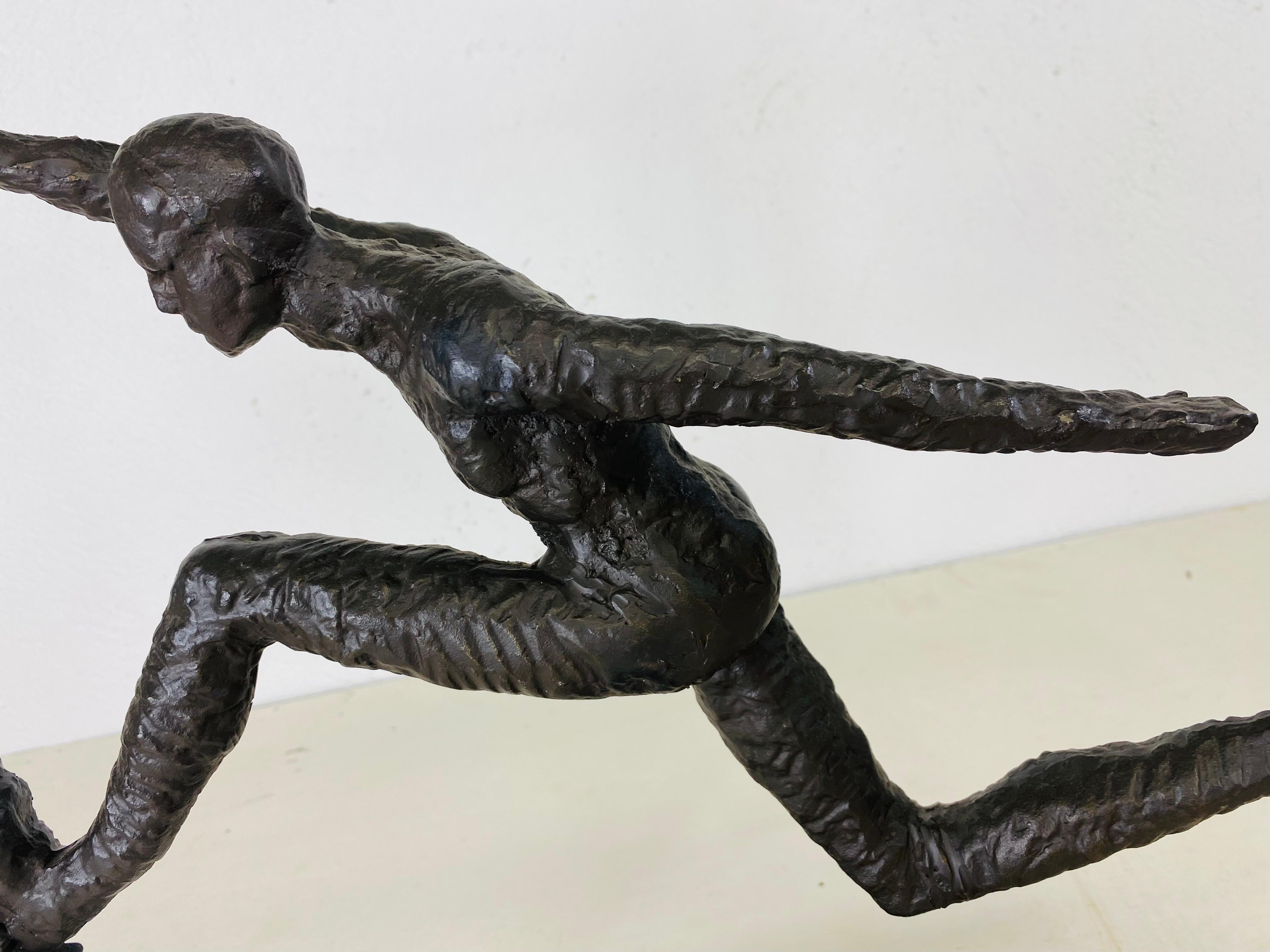 Late 20th Century Cast Iron Modernist, Figural Sculpture For Sale 3