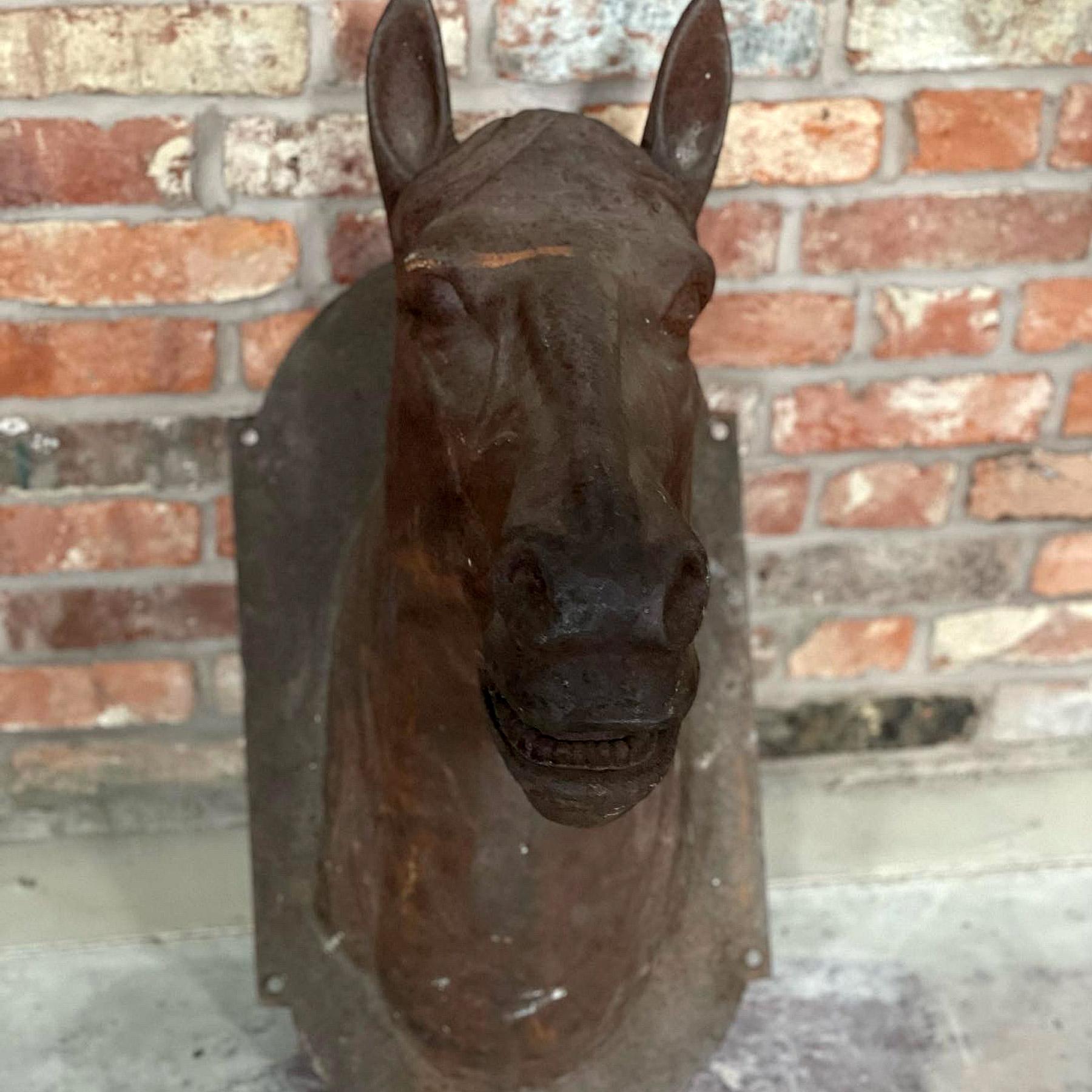 Other Late 20th Century Cast Iron Wall Mounted Horse Head