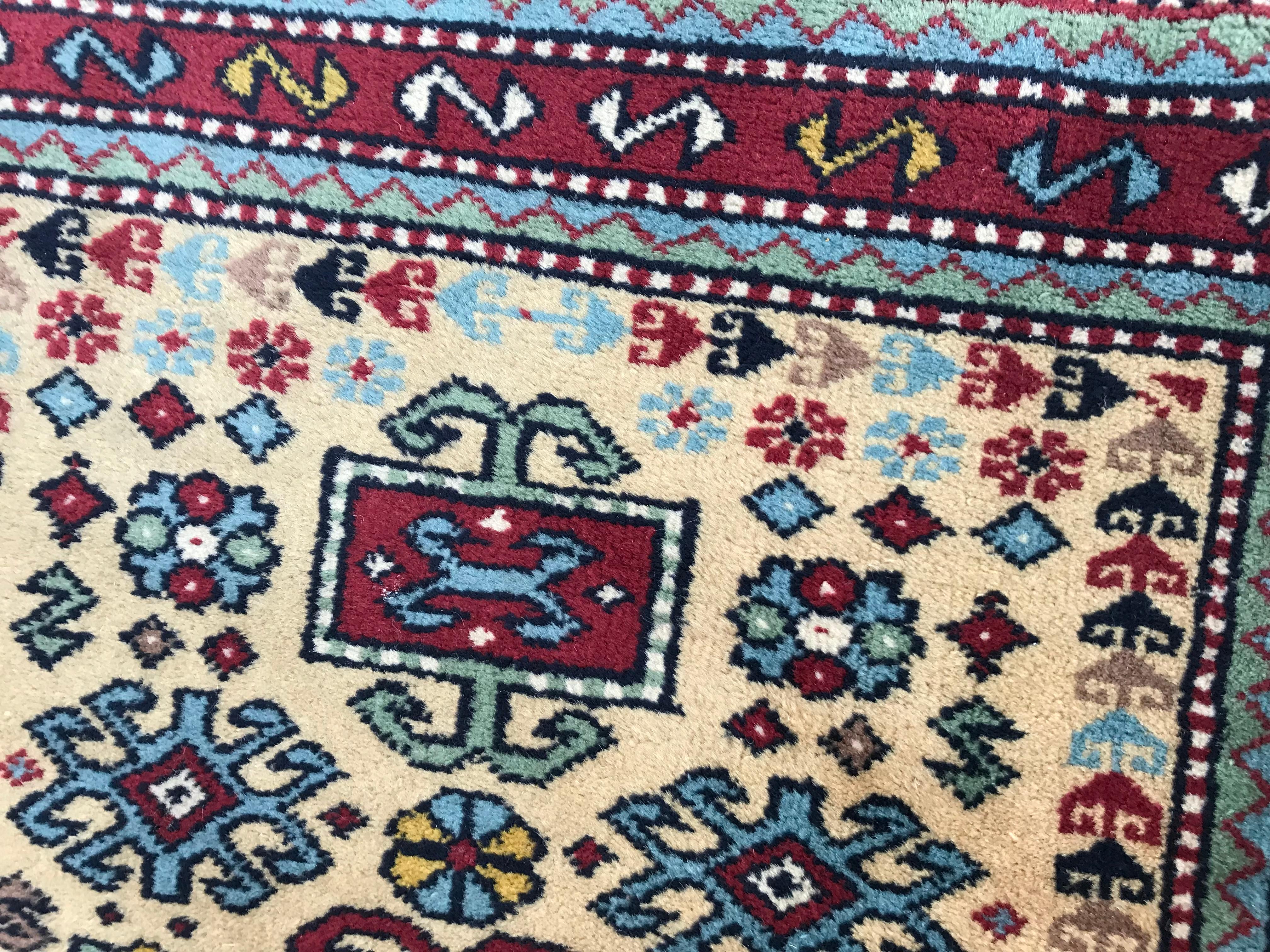 Alfombra caucásica Shirvan de finales del siglo XX Kazajo en venta