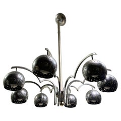 Late-20th Century Chandelier, in Chrome, circa 1970