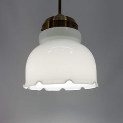 Late 20th Century Chandeliers with Curved Opaline Glass