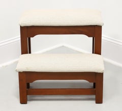 Late 20th Century Cherry Chippendale Upholstered Bed Steps