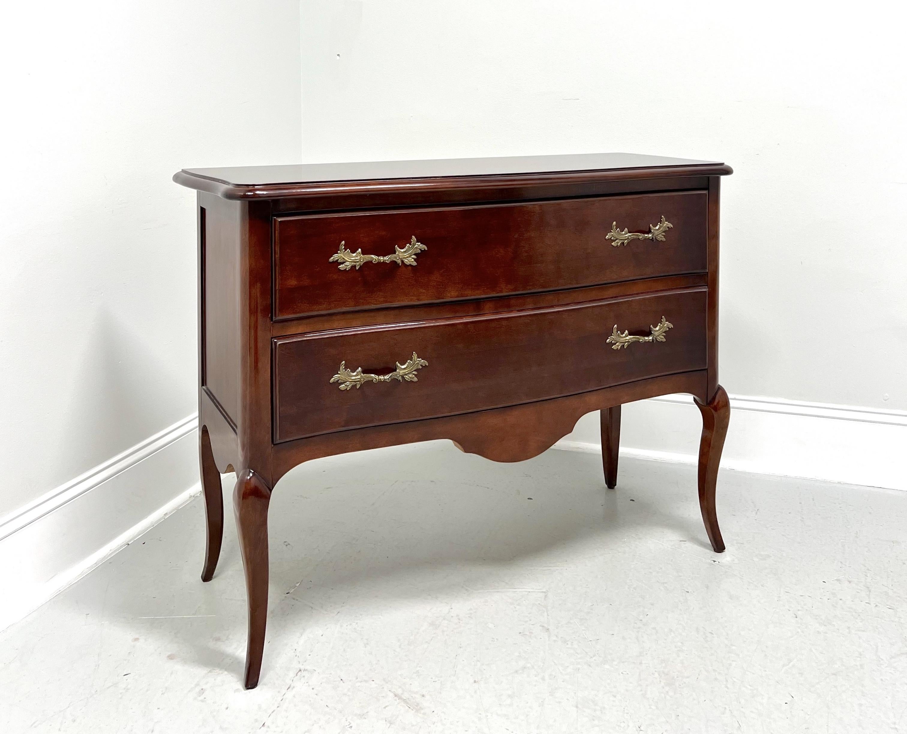 Late 20th Century Cherry French Provincial Louis XV Two-Drawer Occasional Chest For Sale 5