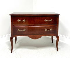 Late 20th Century Cherry French Provincial Louis XV Two-Drawer Occasional Chest