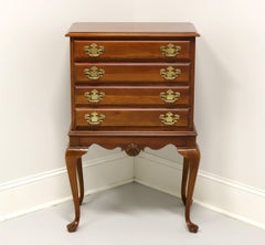Late 20th Century Cherry Queen Anne Silver Chest