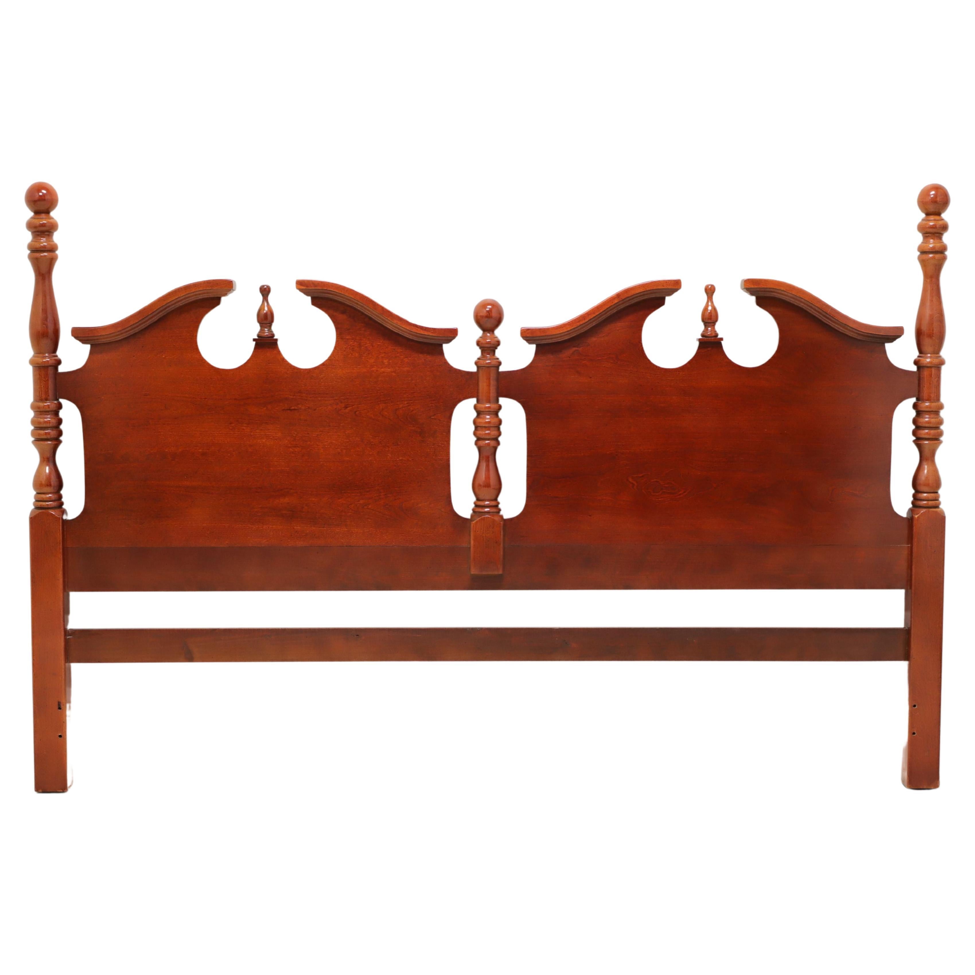 THOMASVILLE Cherry Traditional Double Pediment King Size Headboard For Sale