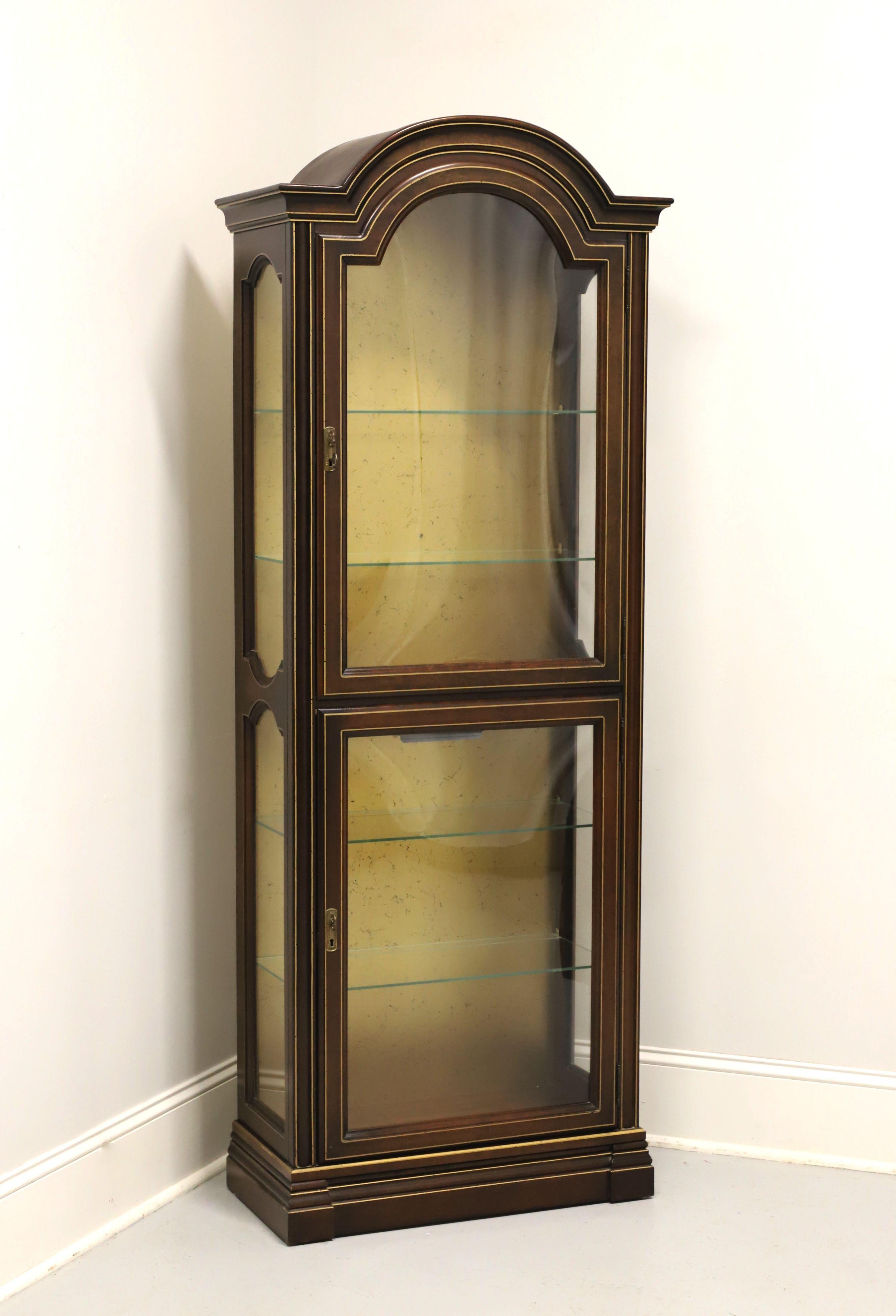 Late 20th Century Cherry Transitional Style Curio Display Cabinet 5