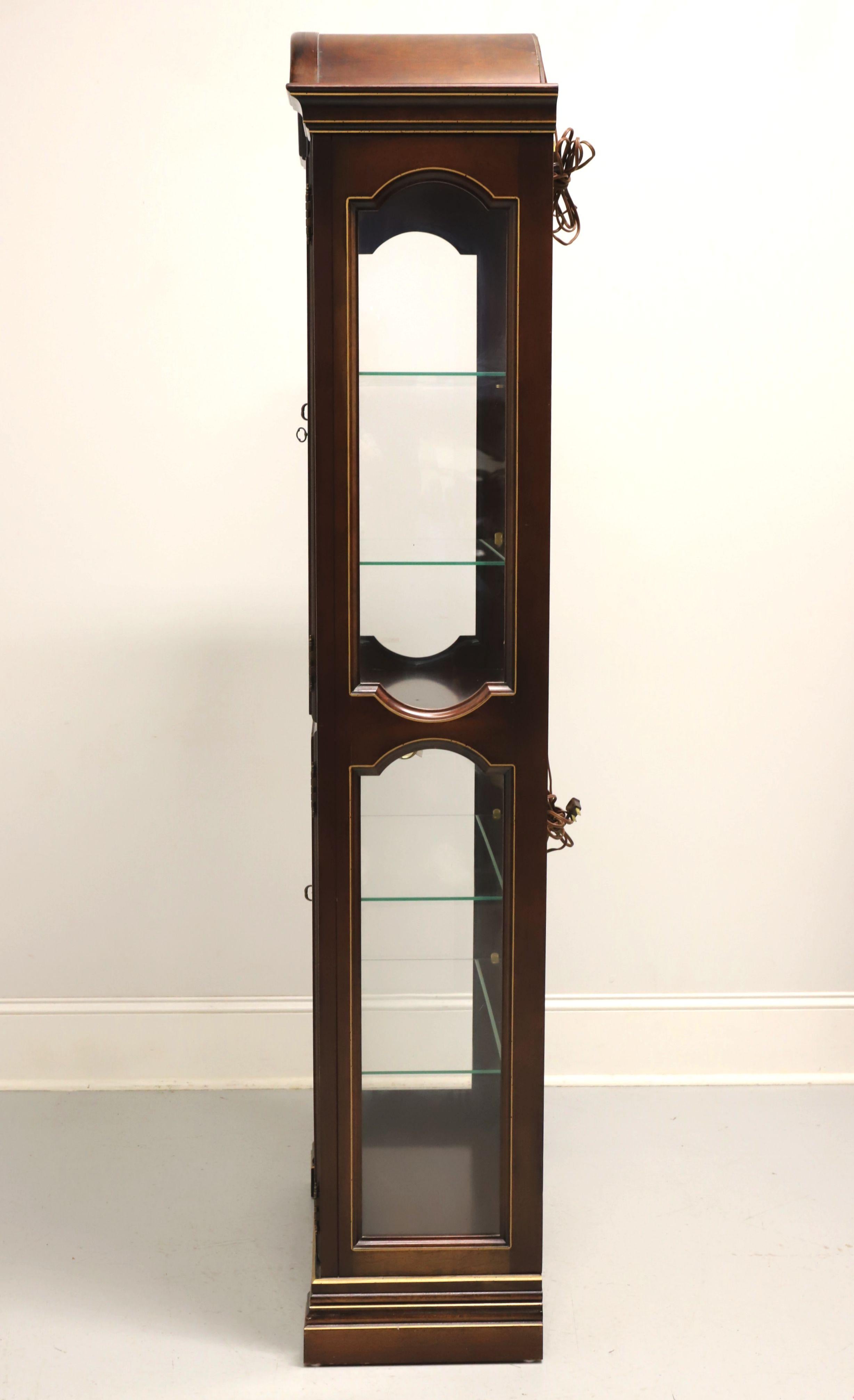 Other Late 20th Century Cherry Transitional Style Curio Display Cabinet