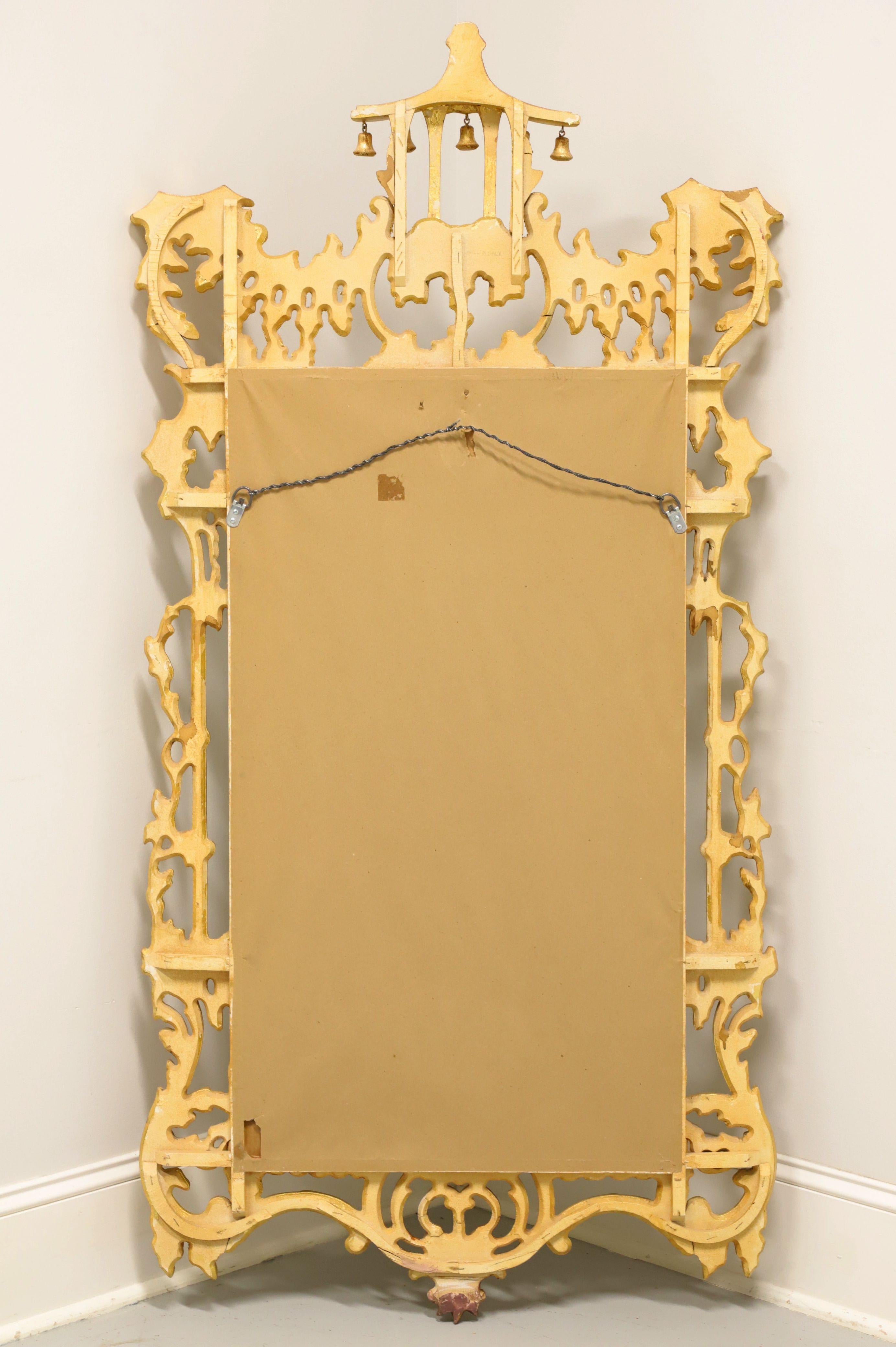 LABARGE Chinese Chippendale Pagoda Golden Wall Mirror 2