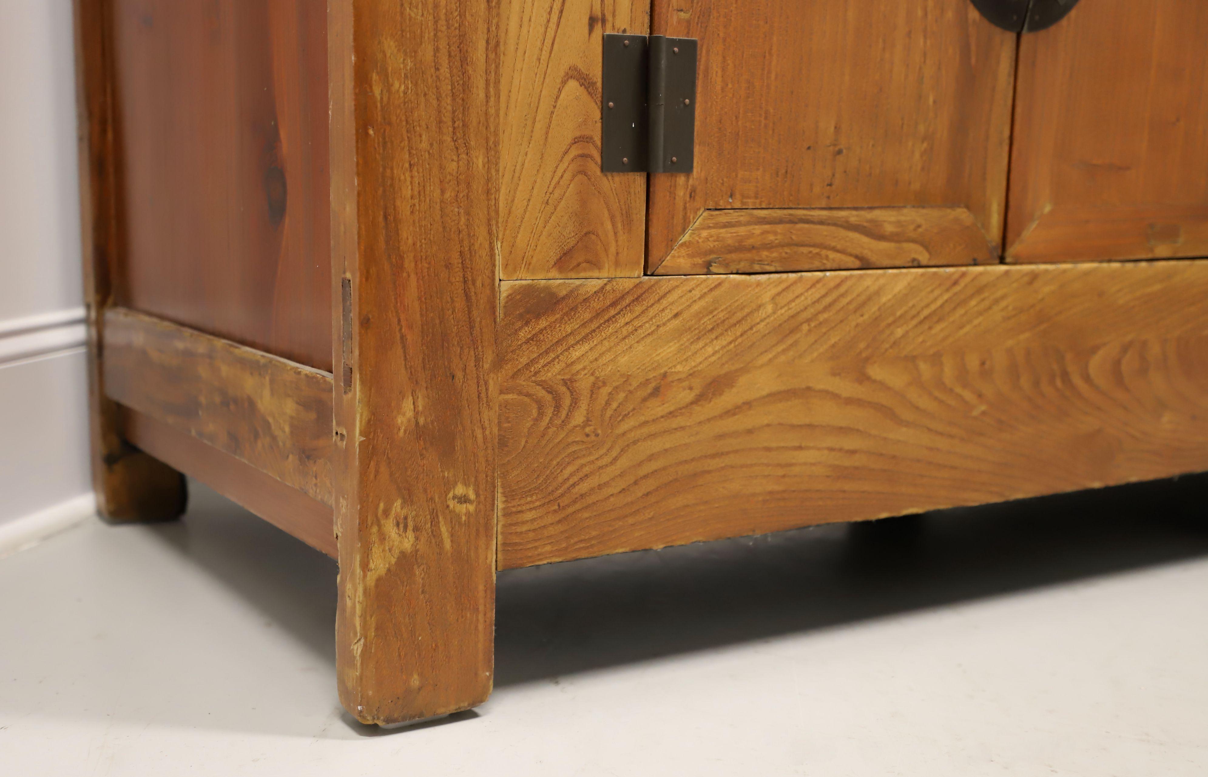 Late 20th Century Chinese Elm Buffet Credenza For Sale 3