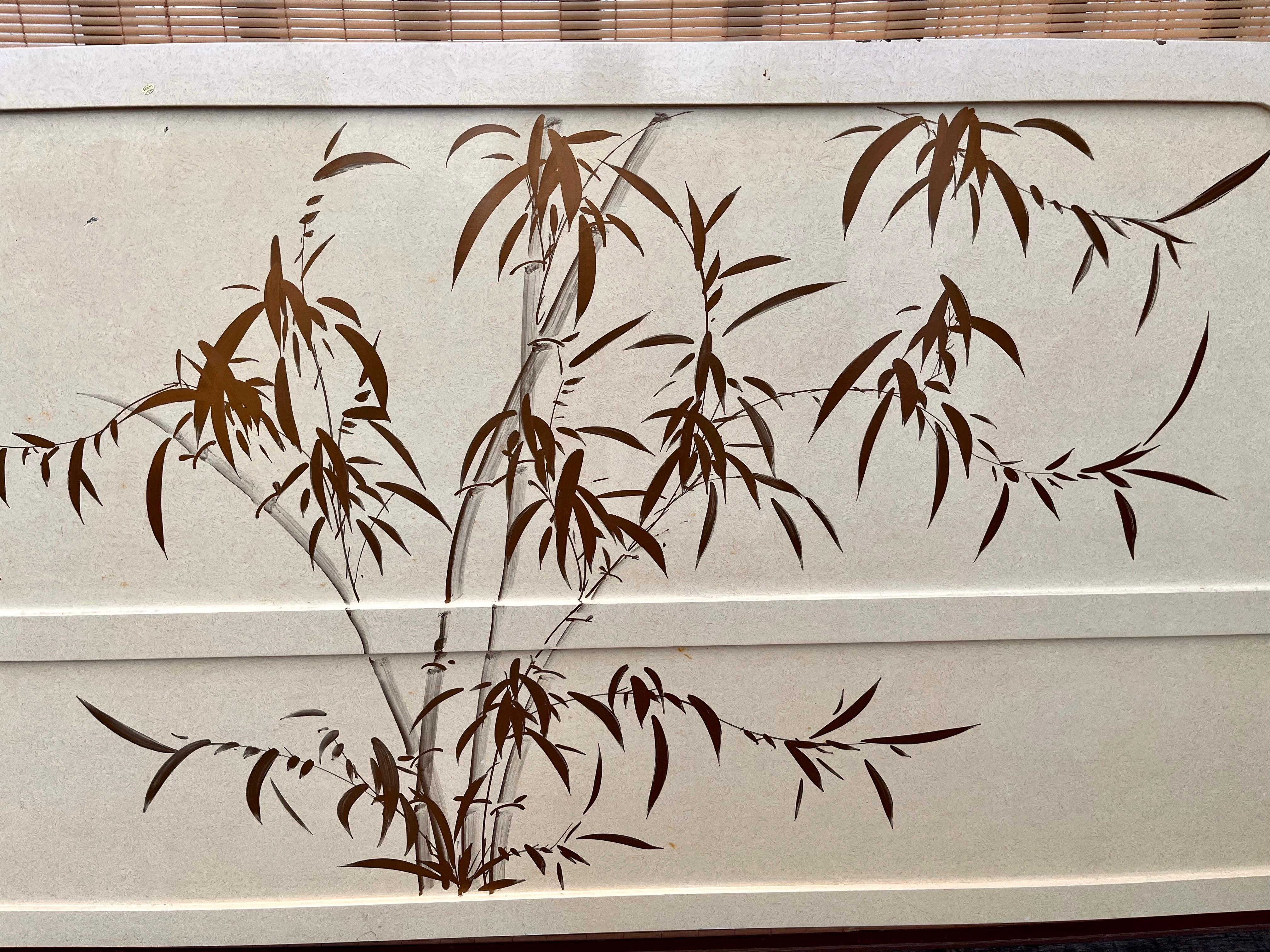 Late 20th Century Chinoiserie Lacquer King Size Headboard 8