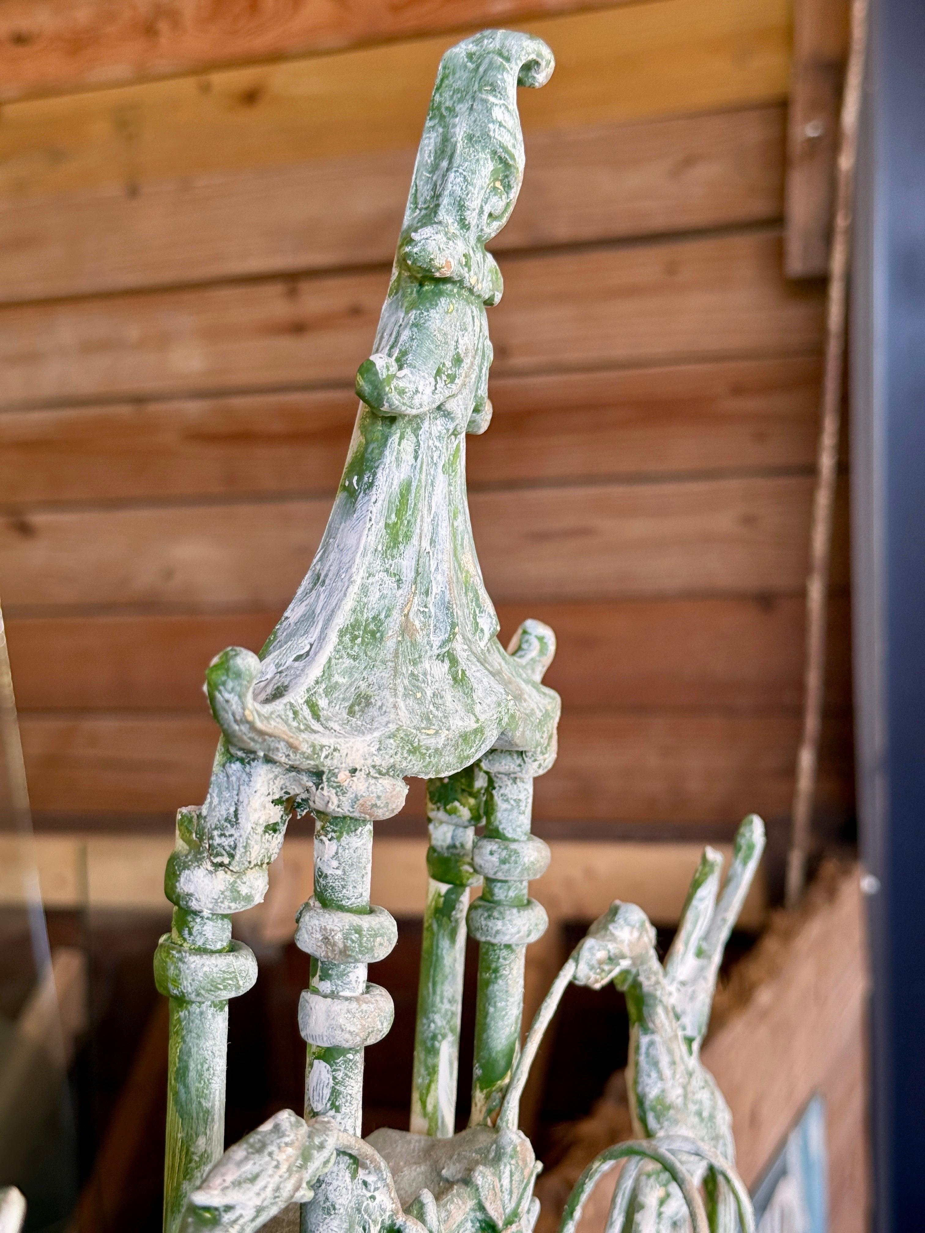 Chinoiserie Regency-Skulptur-Wandspiegel mit Pagoden-Ho Ho Ho-Vogel aus dem späten 20. Jahrhundert im Angebot 8