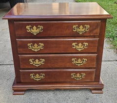Late 20th Century Chippendale Mahogany Four-Drawer Side Chest of  Drawers