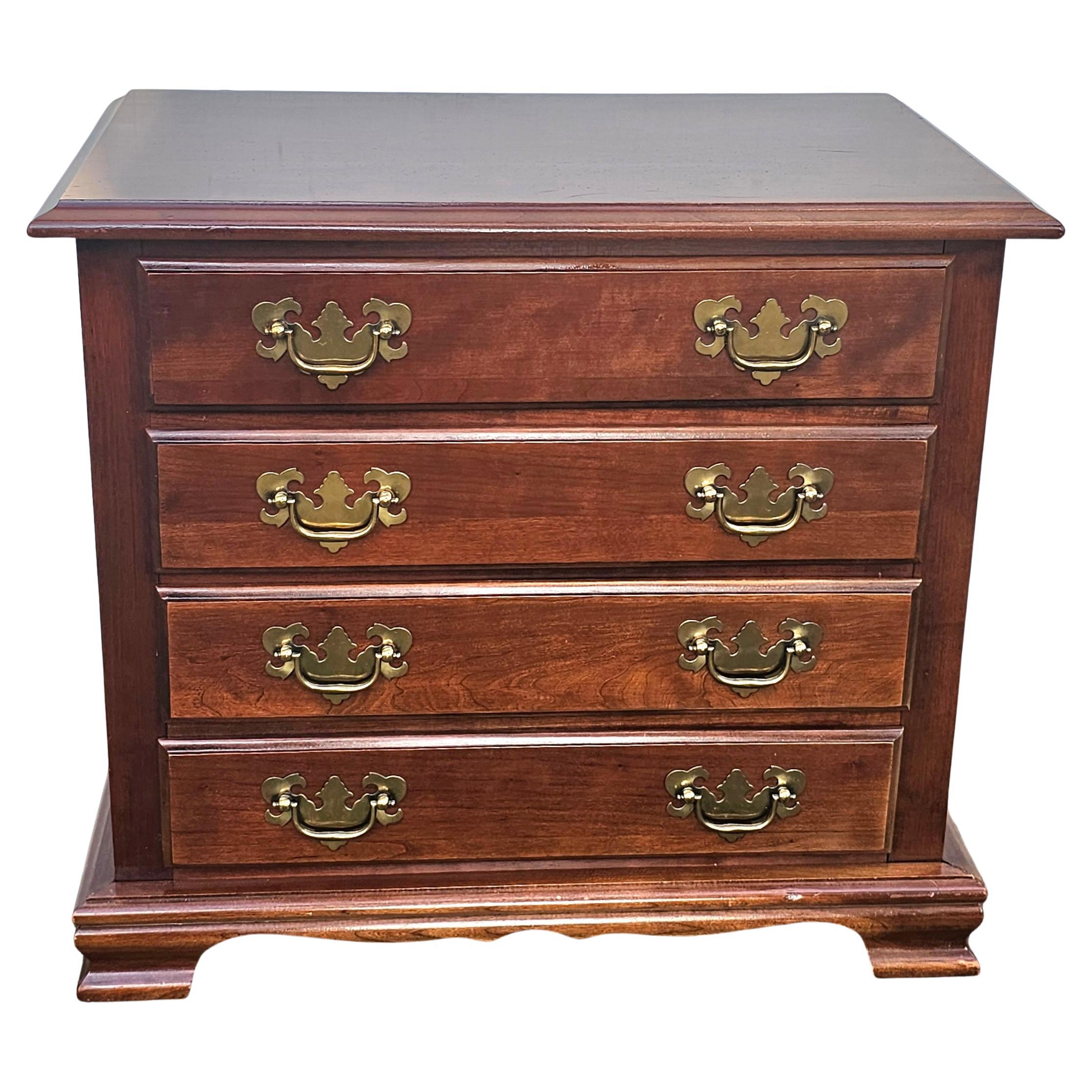 Late 20th Century Chippendale Mahogany Four-Drawer Side Chest of  Drawers