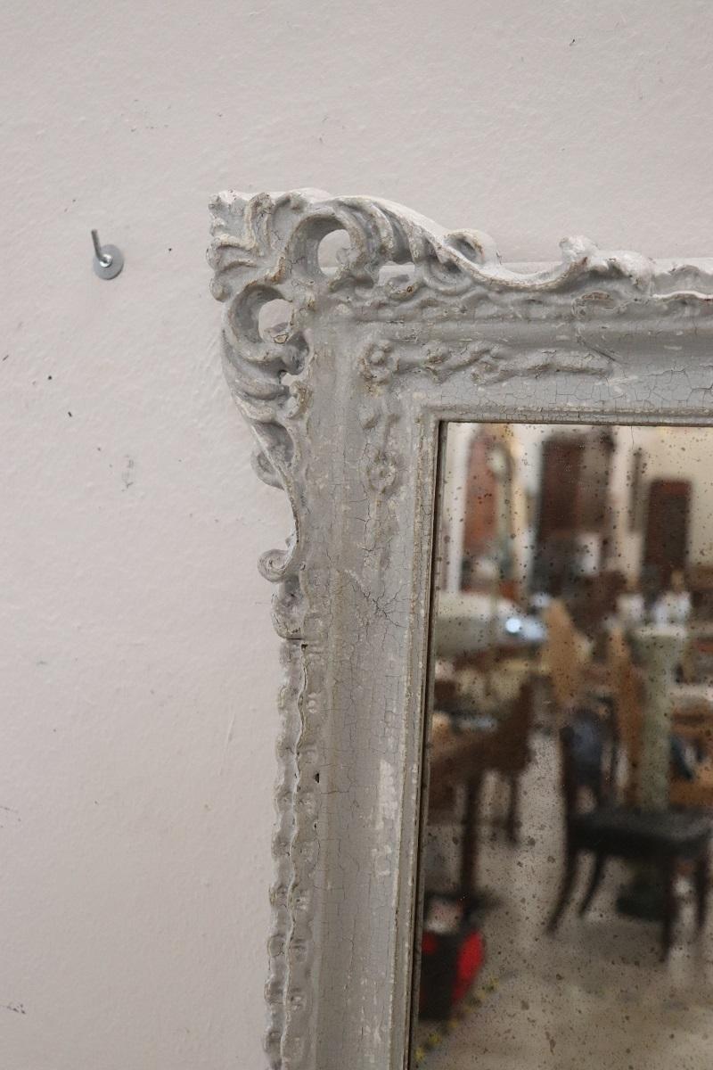 Late 20th Century Classic Style Lacquered wood Wall Mirror In Good Condition For Sale In Casale Monferrato, IT