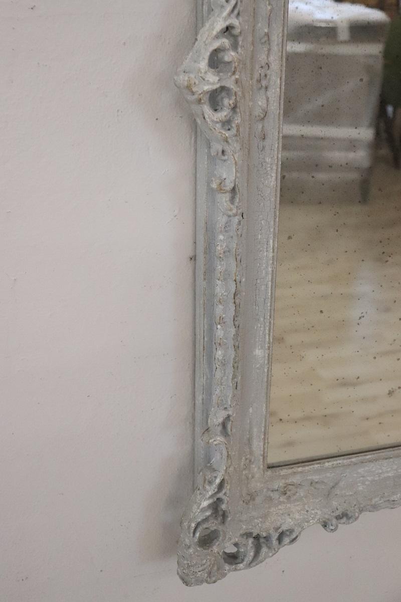 Late 20th Century Classic Style Lacquered wood Wall Mirror For Sale 1