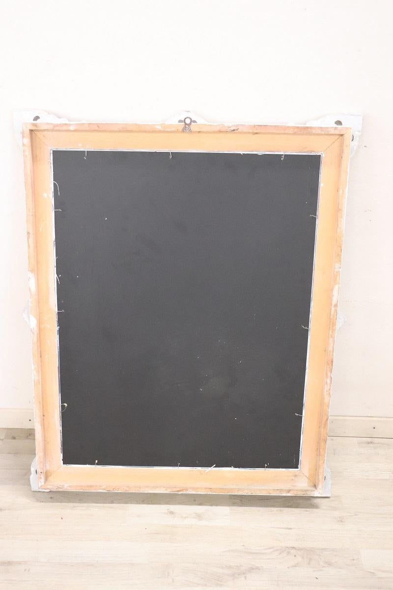 Late 20th Century Classic Style Lacquered wood Wall Mirror For Sale 4