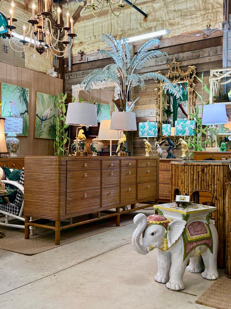 Late 20th Century Coastal Organic Modern Rattan Twelve-Drawer Dresser Sideboard at 1stDibs Late 20th Century Coastal Organic Modern Rattan Twelve-Drawer Dresser Sideboard at 1stDibs