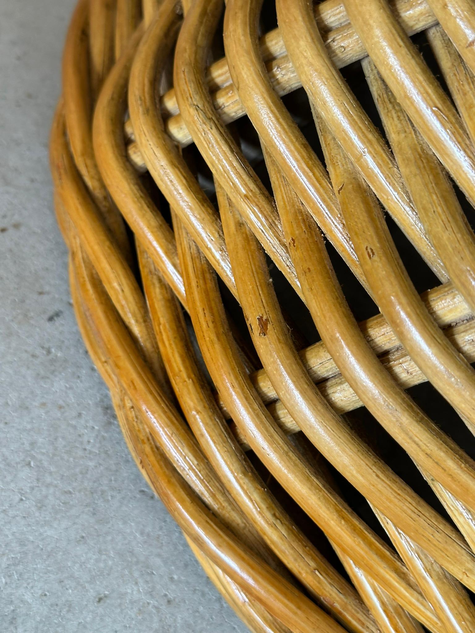 Late 20th Century Coastal Rattan Braid Hourglass Side Tables-Pair 8