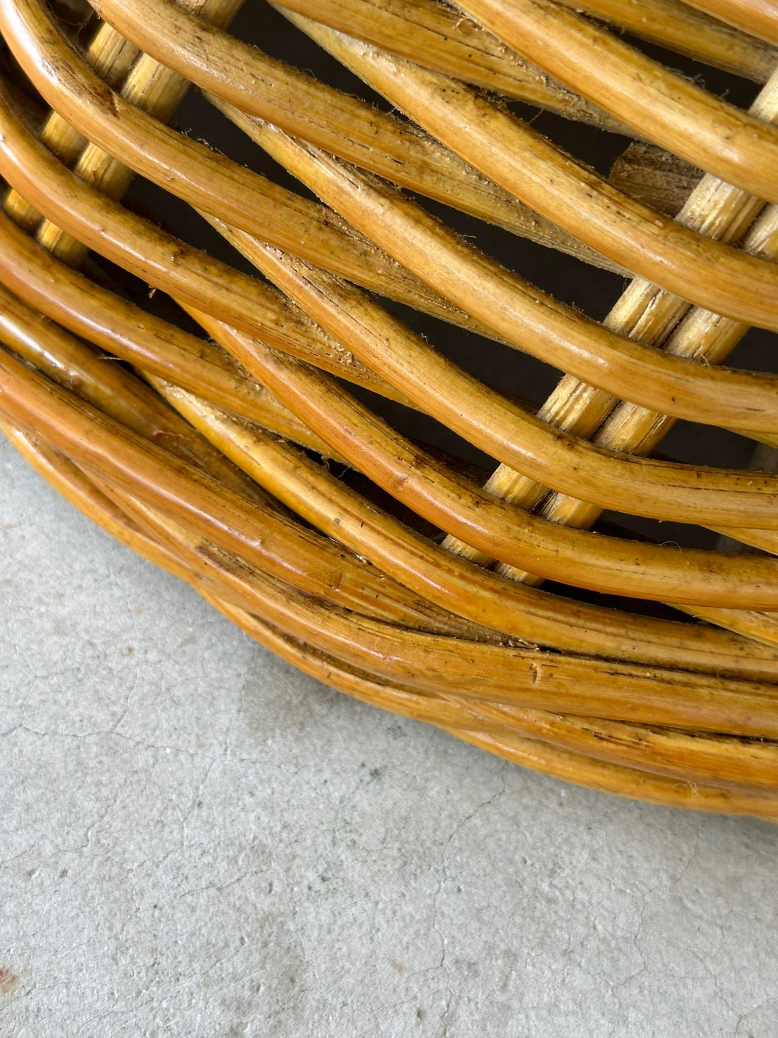 Late 20th Century Coastal Rattan Braid Hourglass Side Tables-Pair 9
