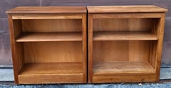 Late 20th Century Contemporary Fruitwood Low Adjustable Shelf Bookcase