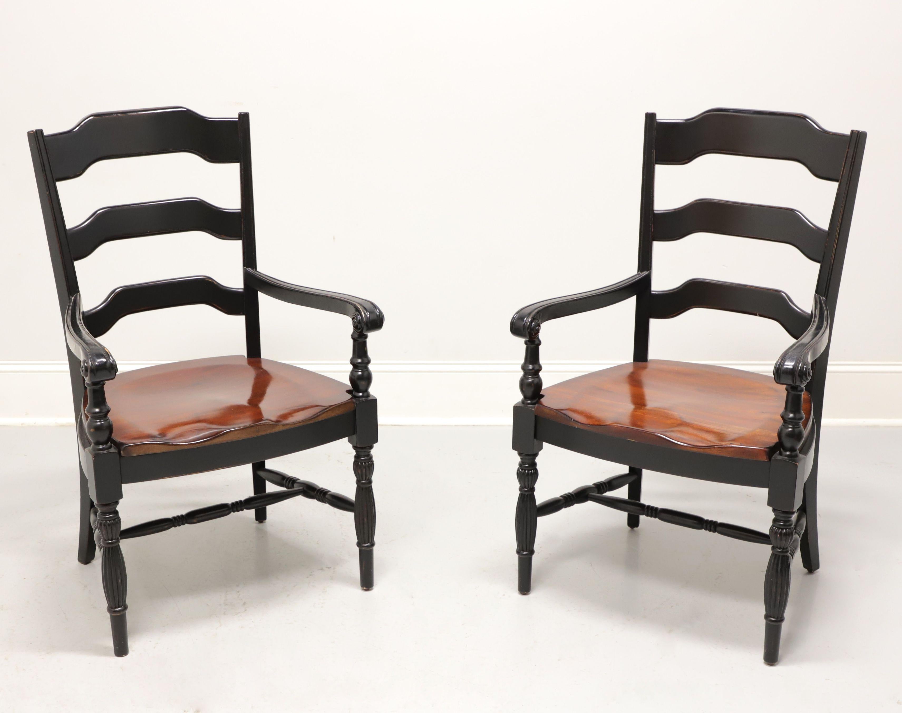 Late 20th Century Cottage Farmhouse Dining Armchairs - Pair For Sale 6