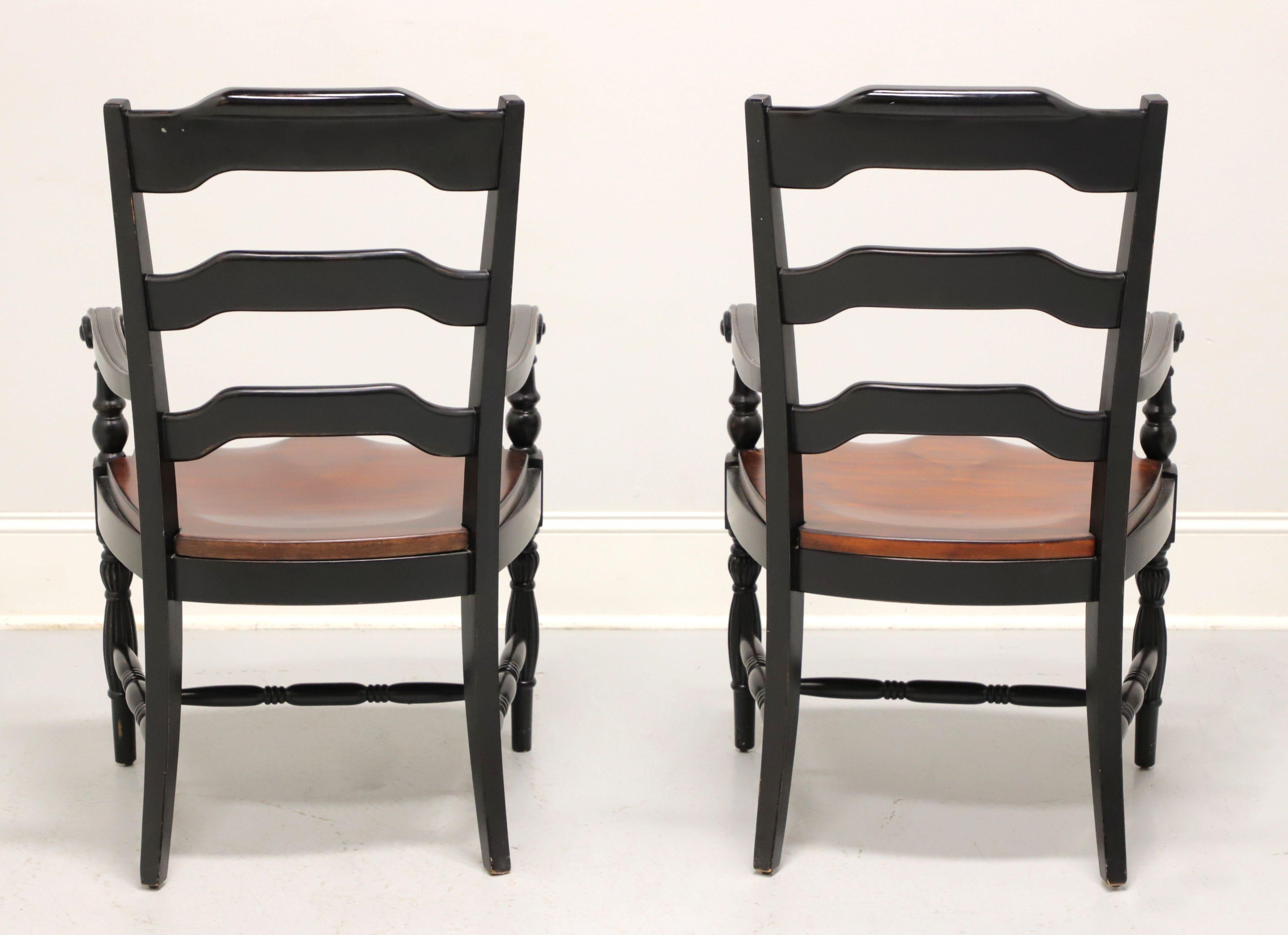 Late 20th Century Cottage Farmhouse Dining Armchairs - Pair In Good Condition For Sale In Charlotte, NC