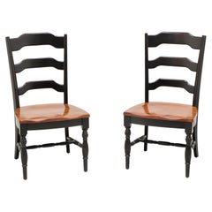 Late 20th Century Cottage Farmhouse Dining Side Chairs - Pair A