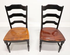 Late 20th Century Cottage Farmhouse Dining Side Chairs - Pair B