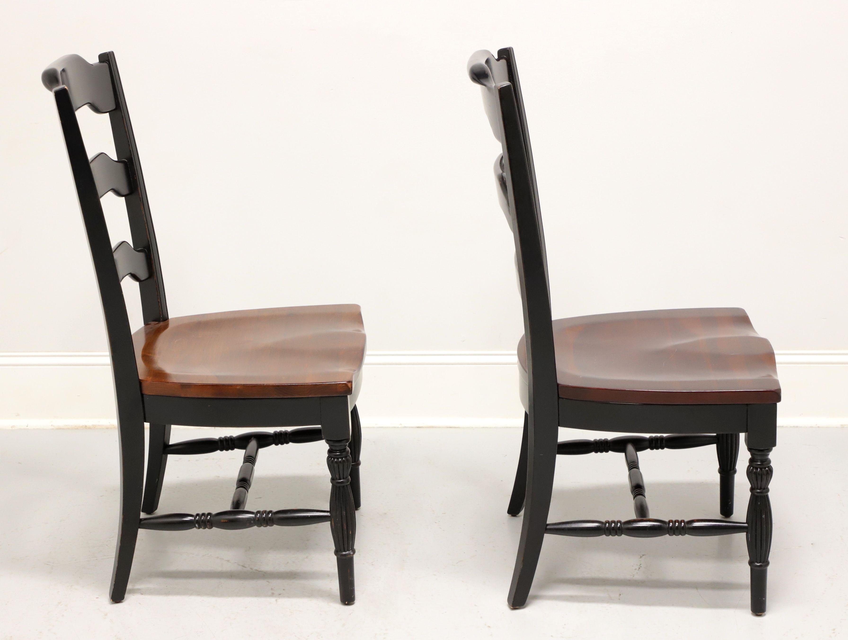 Chinese Late 20th Century Cottage Farmhouse Dining Side Chairs - Pair B For Sale