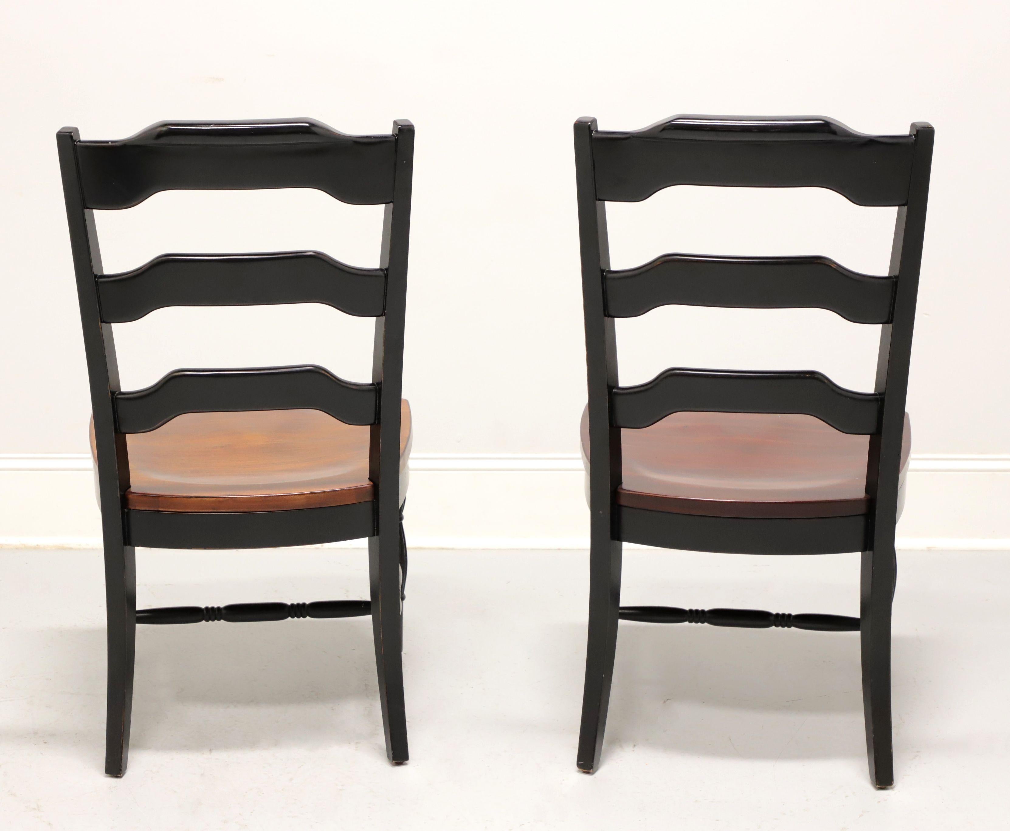Late 20th Century Cottage Farmhouse Dining Side Chairs - Pair B In Good Condition For Sale In Charlotte, NC
